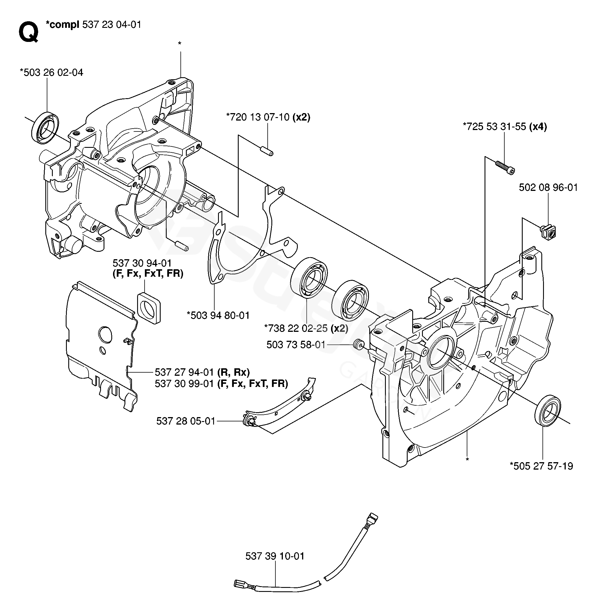 Spare Parts Partlist 345 FXT 345 FXT 2006 10 CRANKCASE SGarden Cz