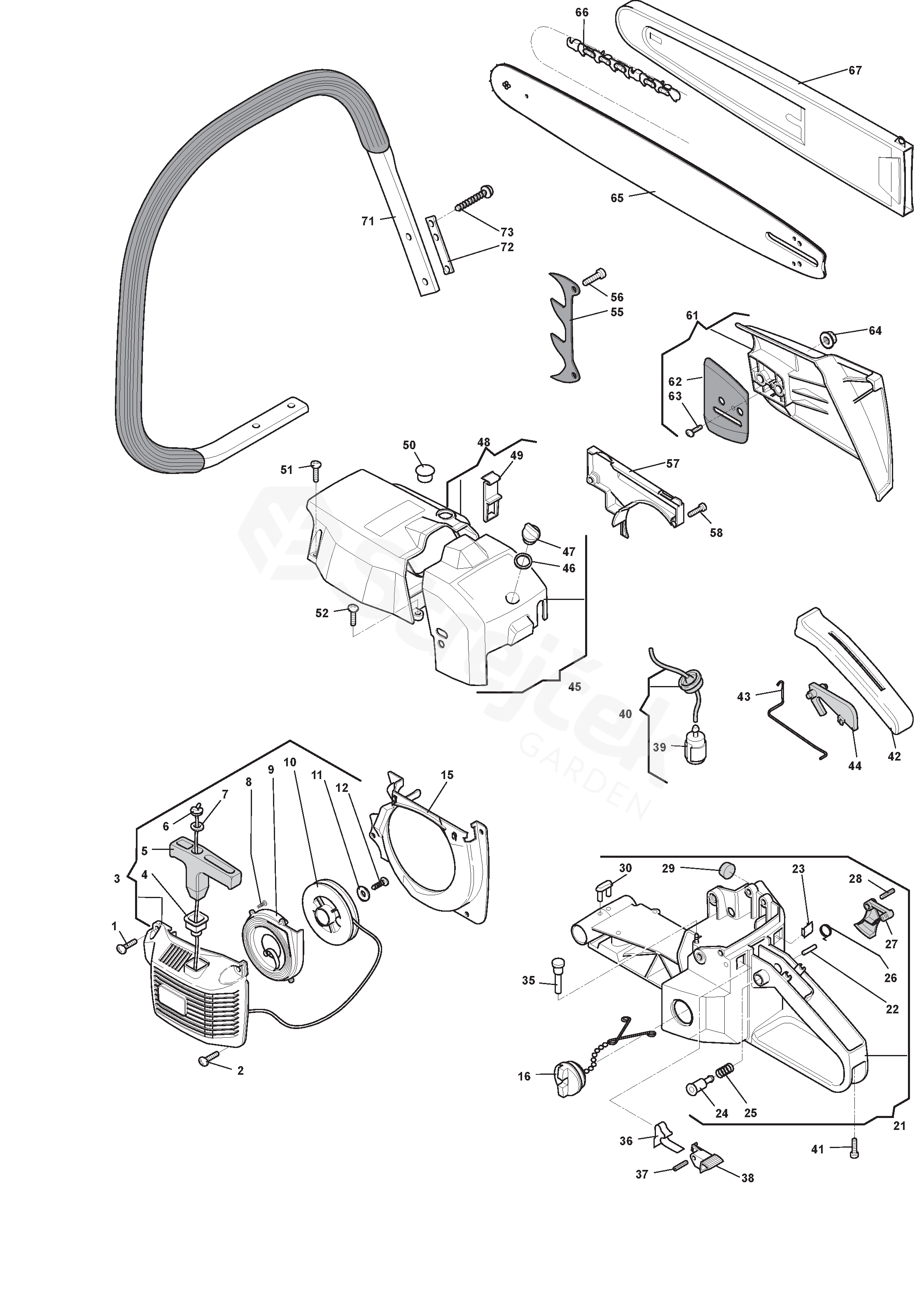 Spare Parts Partlist SP 68 SP 680 20 2009 Housing SGarden Cz