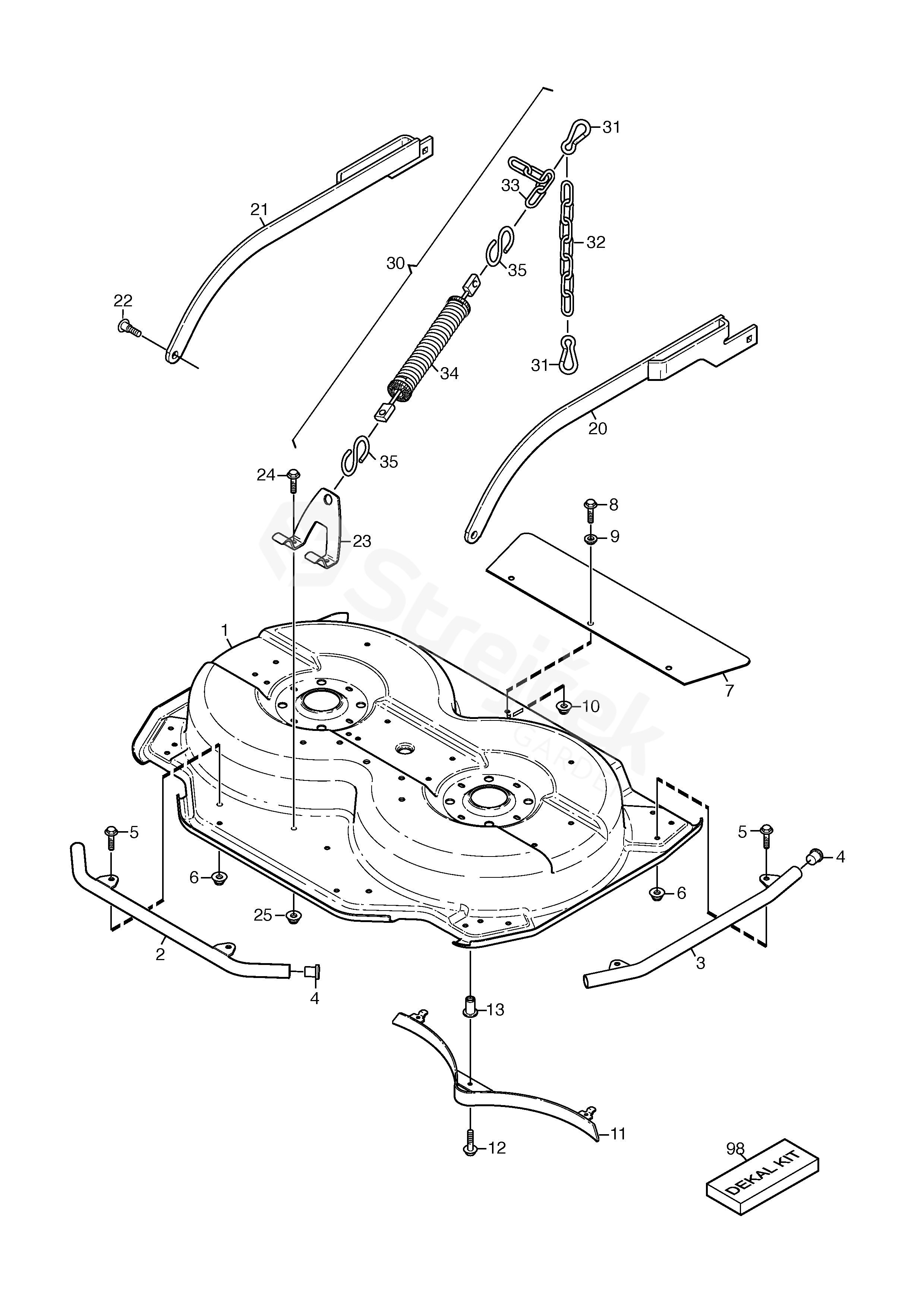 Spare Parts Partlist Deck Park C El W Deck Park C El