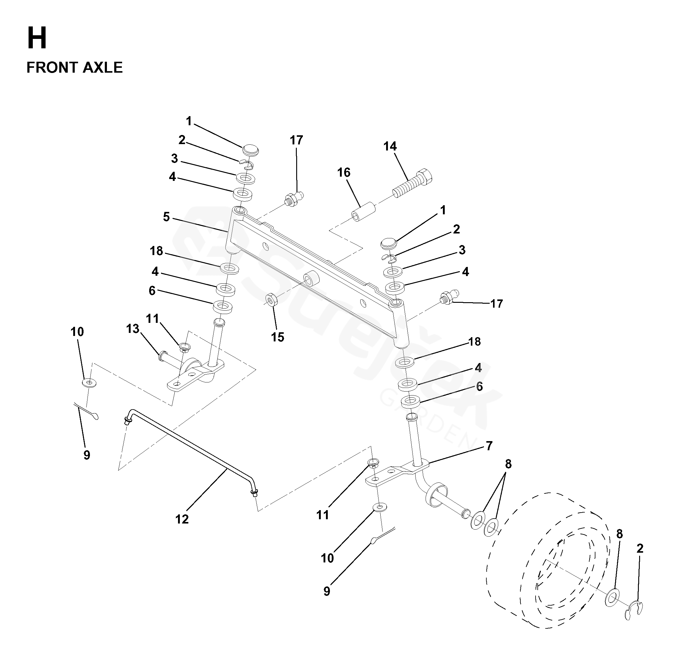 Spare parts - Partlist - LR 11 LR 11, TEC36, 1998-04 - FRONT AXLE ...