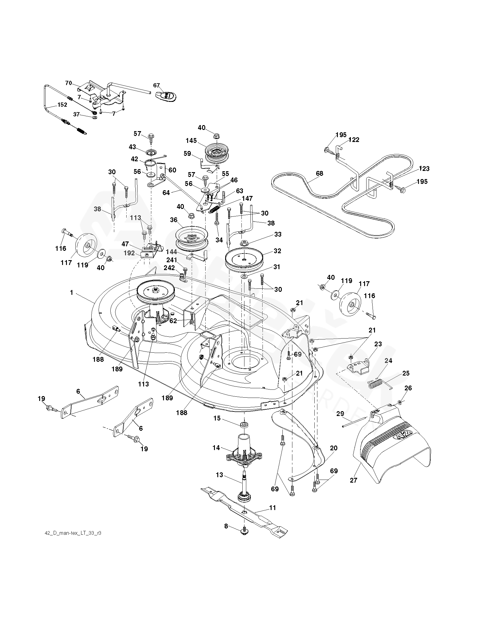 Spare parts - Partlist - YTH2242 YTH2242, 289620, 2010-05 - MOWER DECK ...