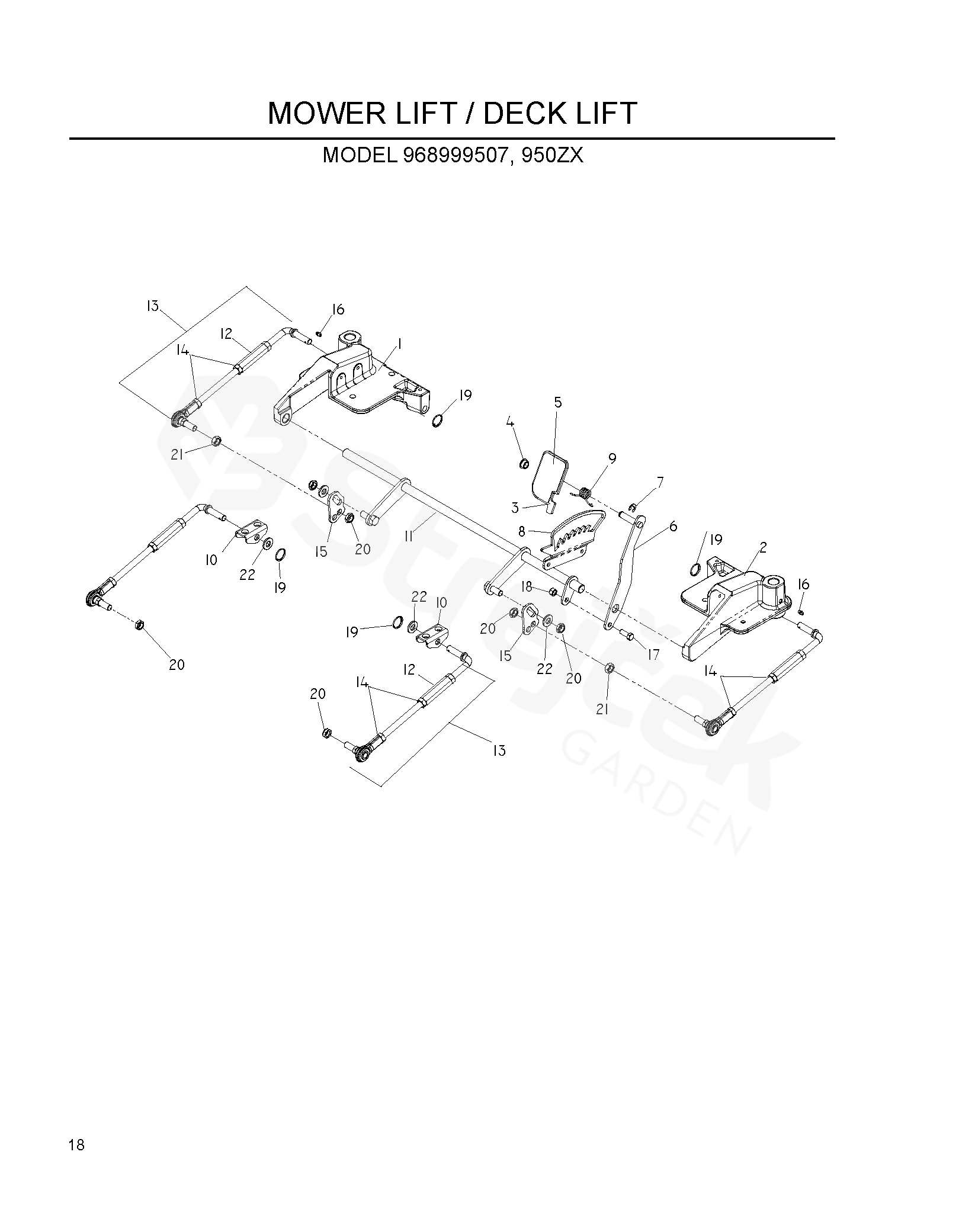 Poulan 968999507 Pro 950 ZX Mower OEM Replacement Parts From