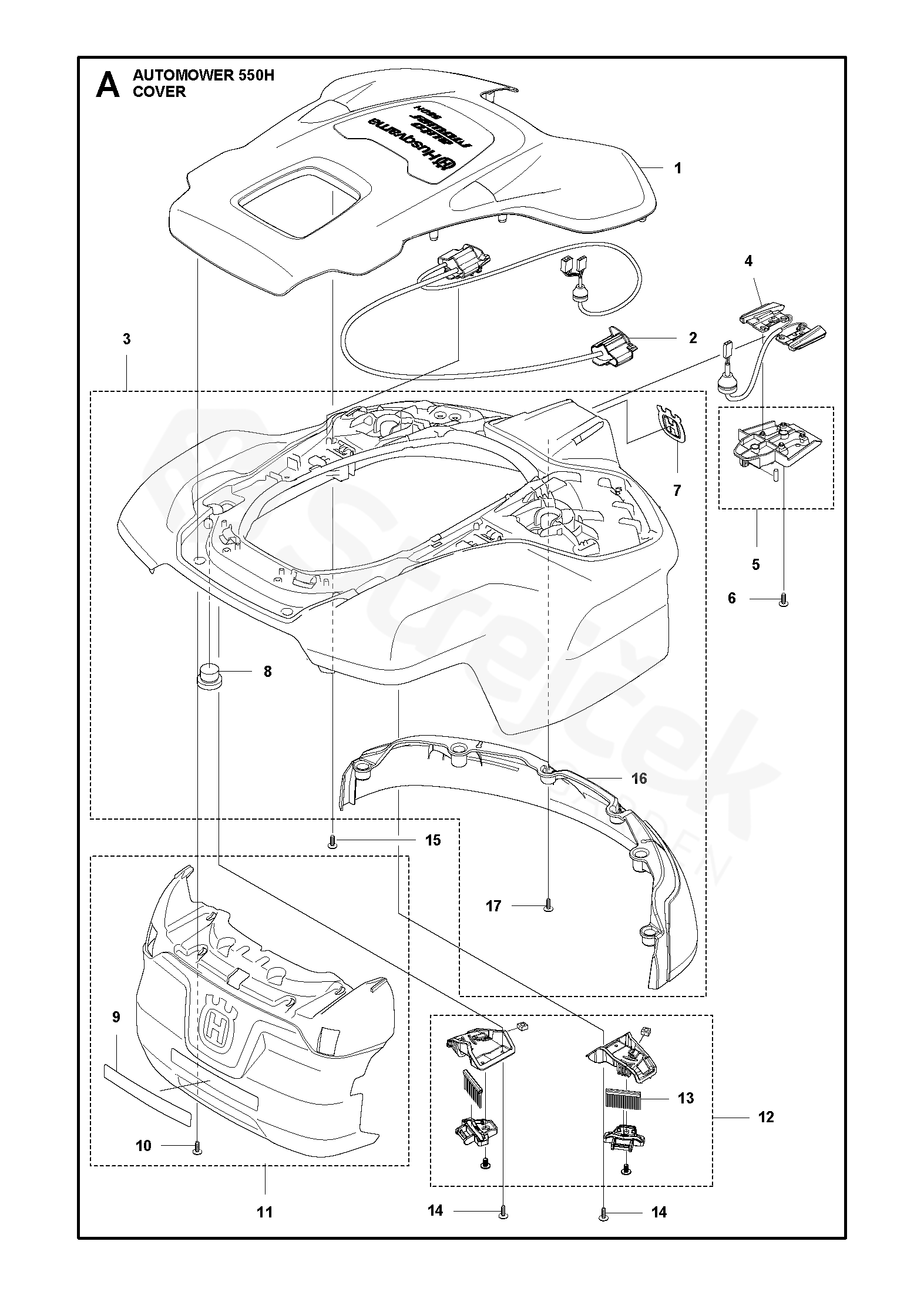 Spare parts Partlist AUTOMOWER 550H AUTOMOWER 550H 2019 01