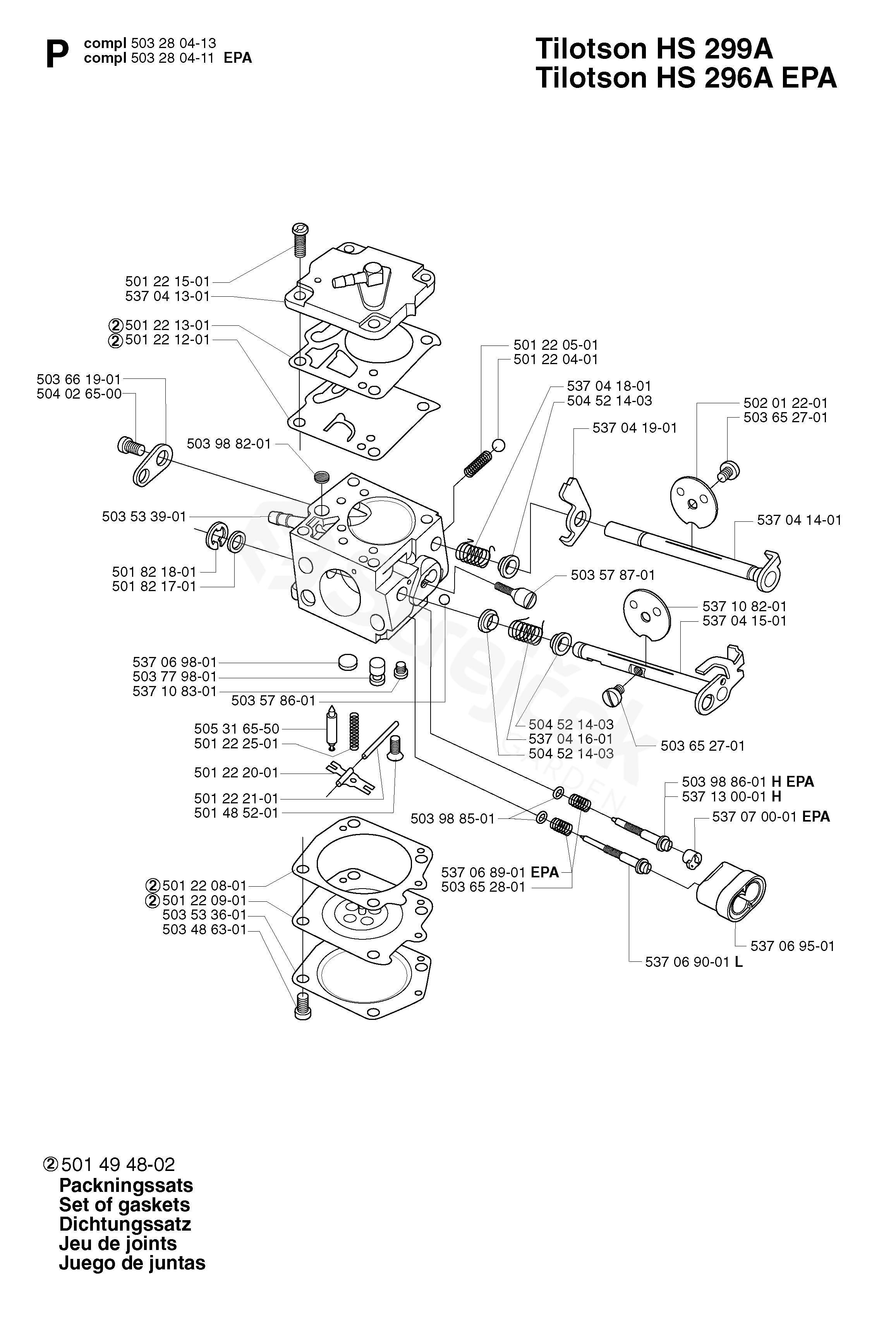 Spare parts - Partlist - CS2186 CS2186, 2002-08 - CARBURETOR DETAILS ...