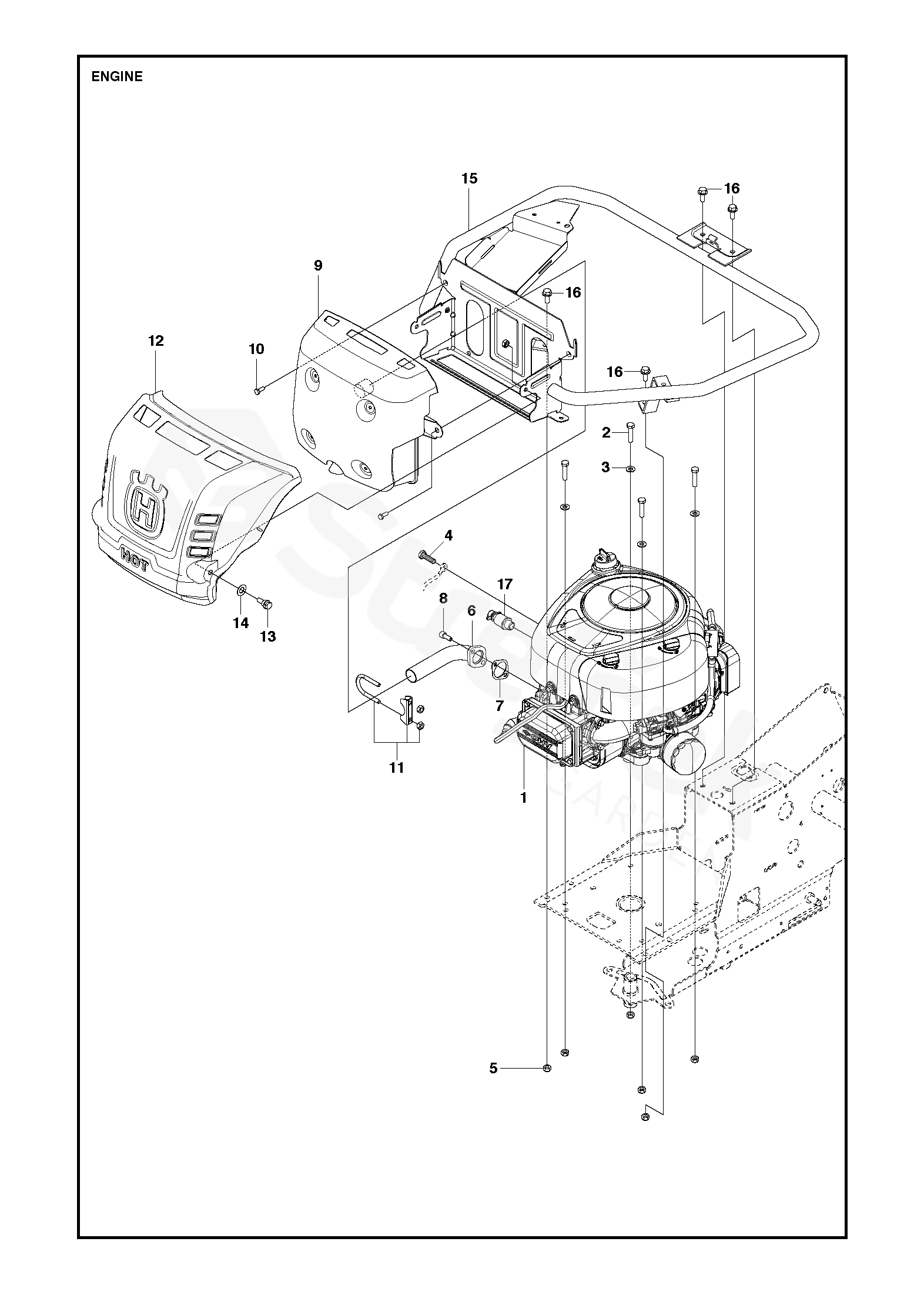 Náhradní díly - rozkres - R214 C R214 C - MOTOR | sGarden.cz
