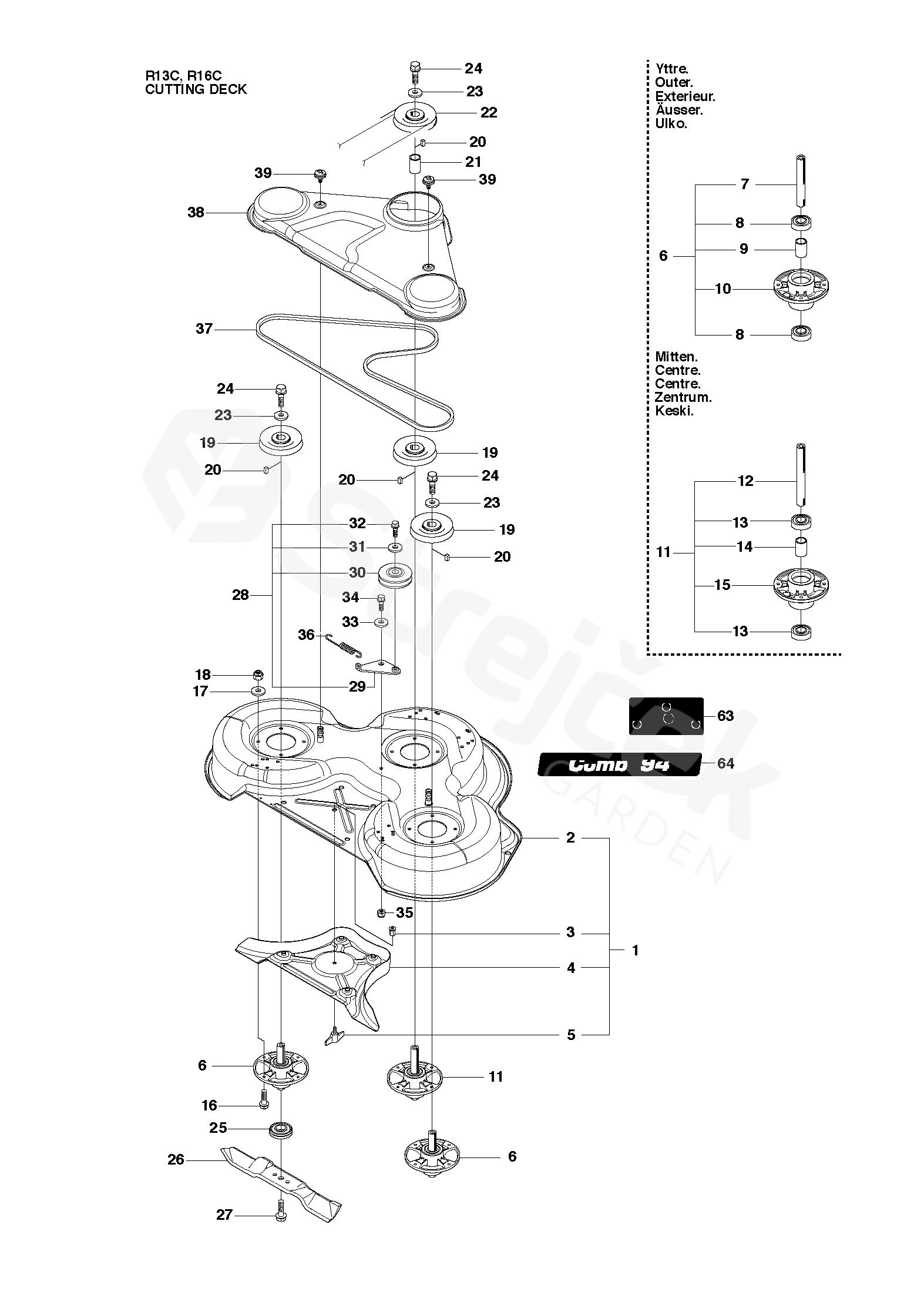 Spare parts - Partlist - RIDER 11 C RIDER 11 C, 965094201, 2010-07 ...