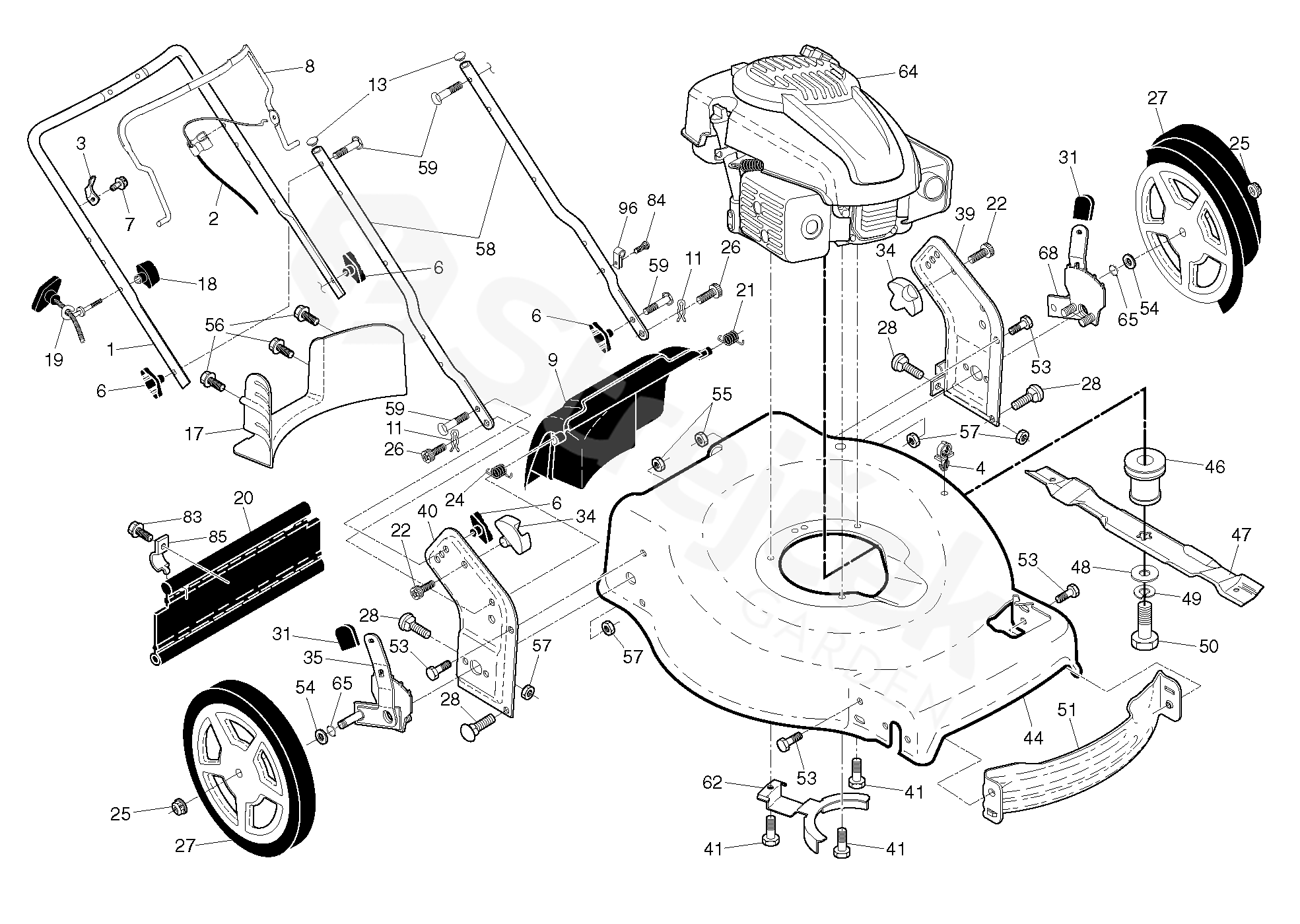 Poulan xt deals riding mower parts