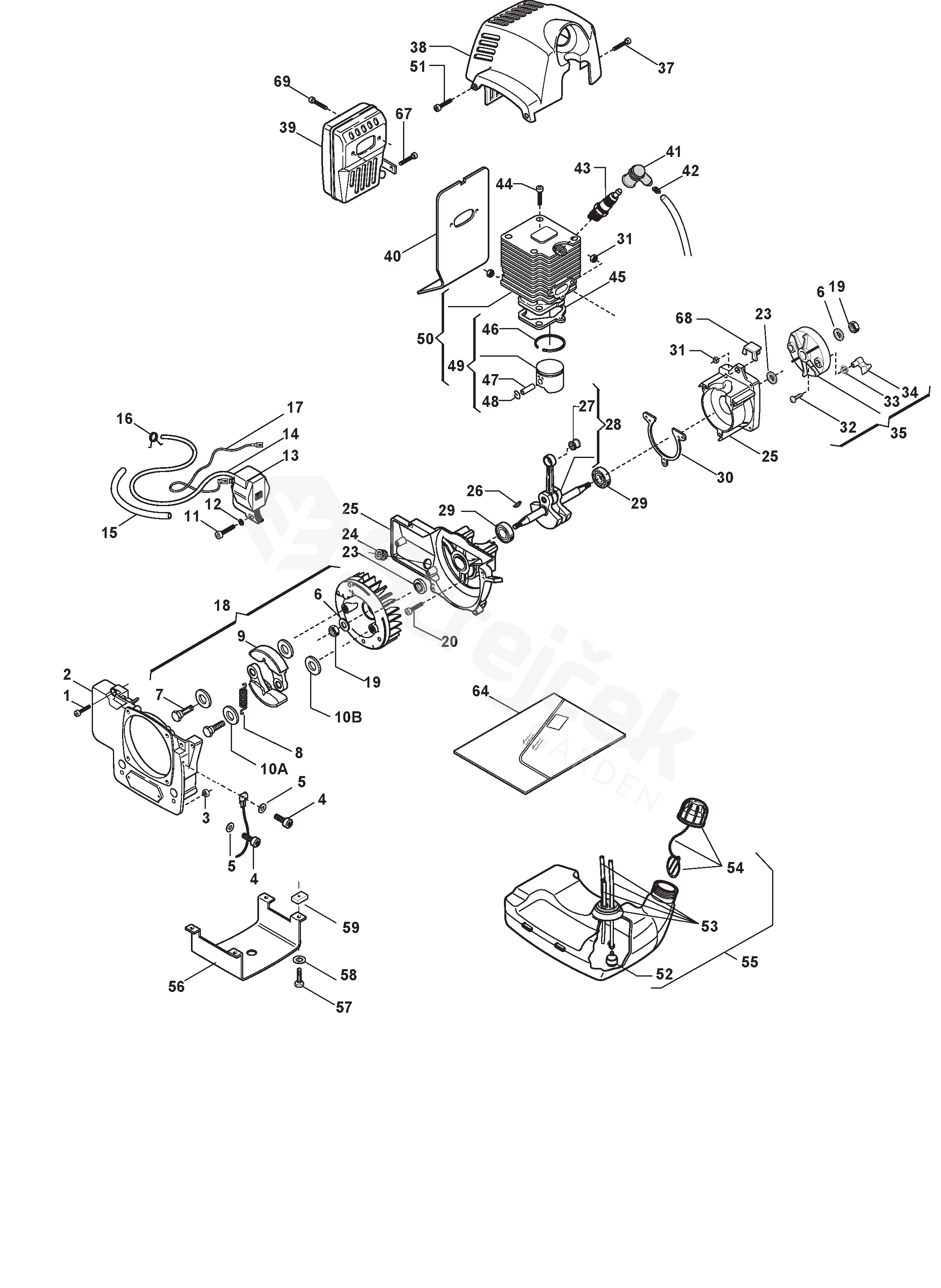 Spare parts - Partlist - SB 52 P SB 52 P (2007) - Engine | sGarden.cz