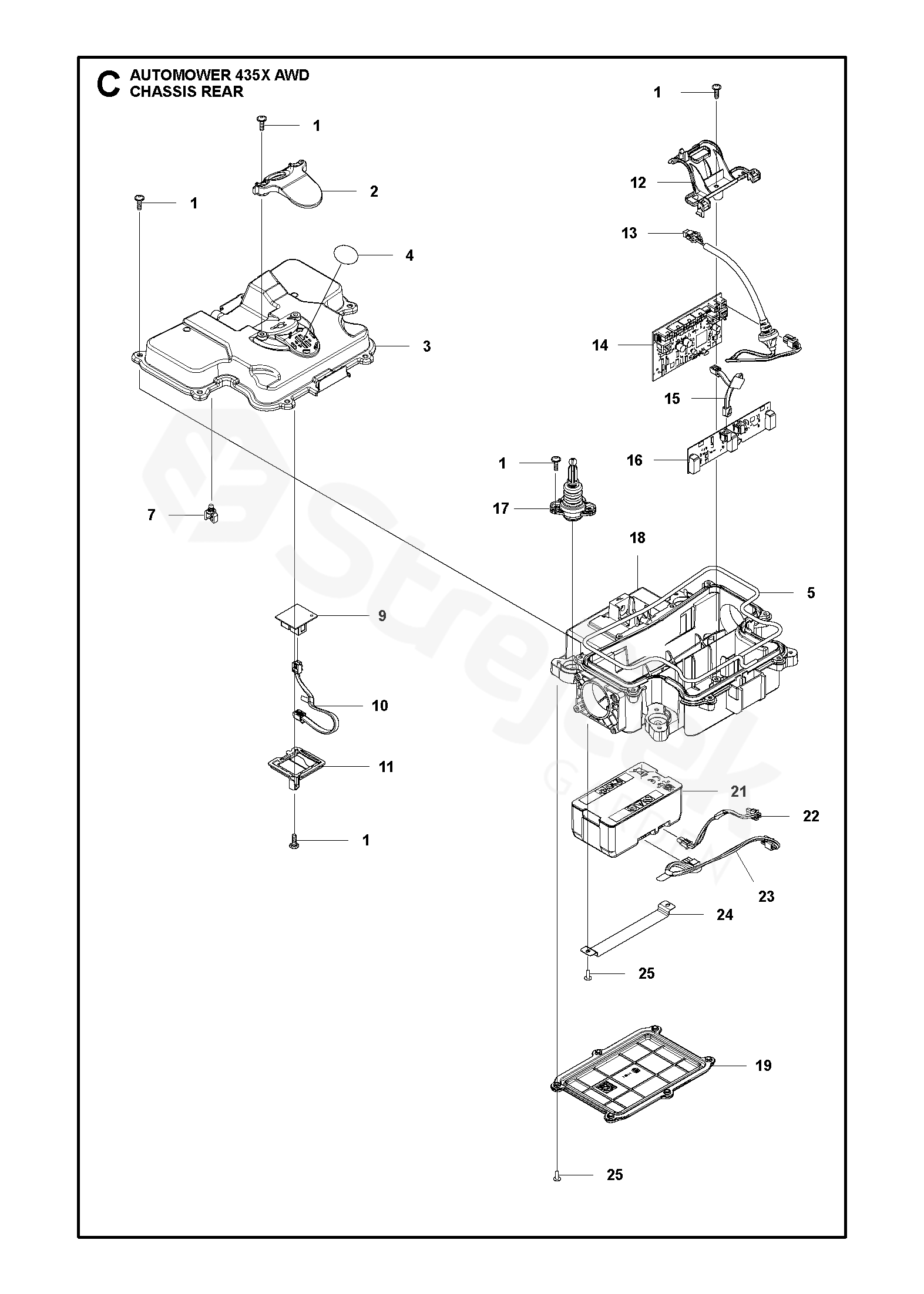 Spare parts - Partlist - AUTOMOWER 435X AWD AUTOMOWER 435X AWD, 2019 ...