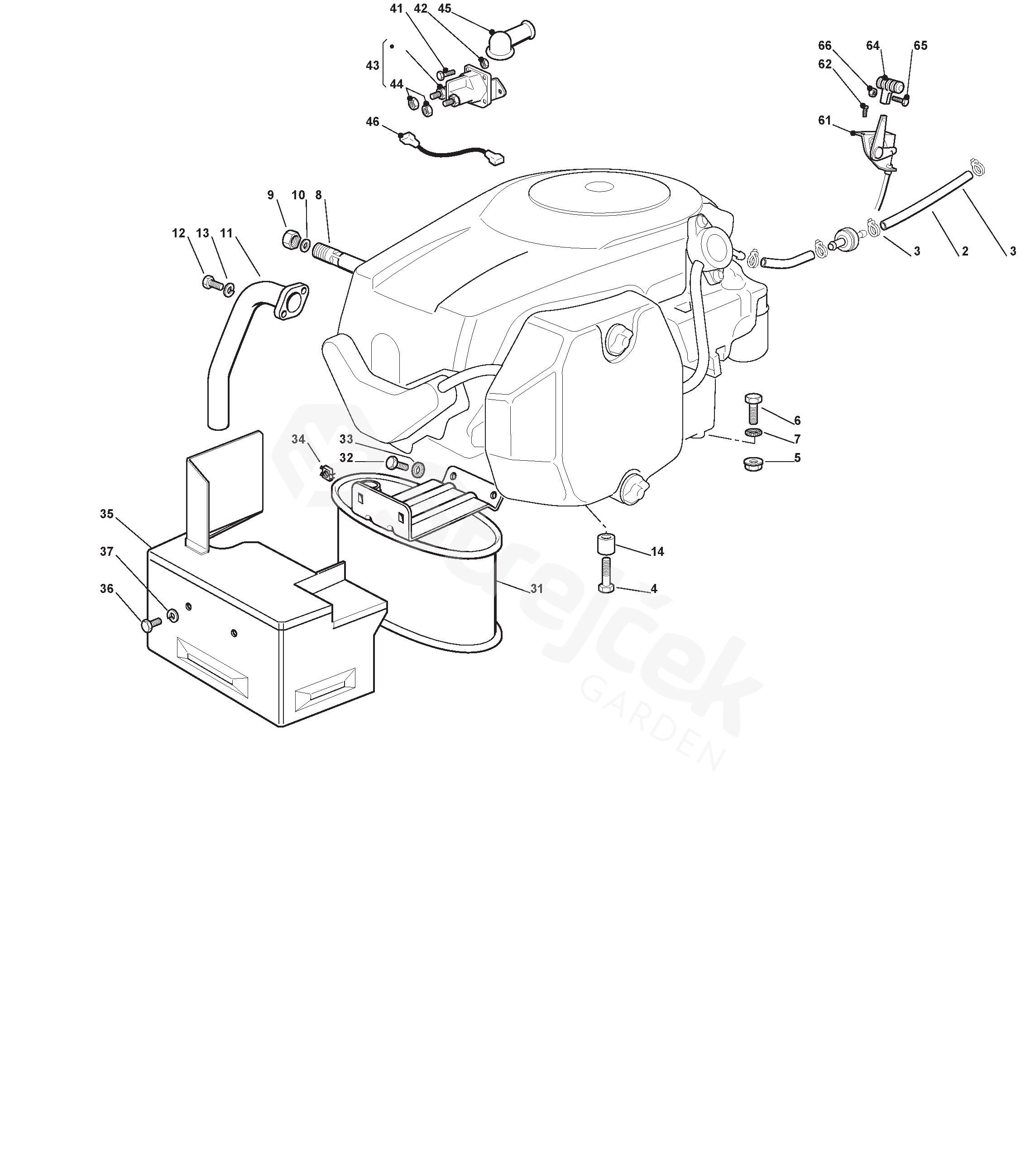 Spare parts Partlist ESTATE TORNADO HST K ESTATE TORNADO HST K (2005) [13252245] Engine