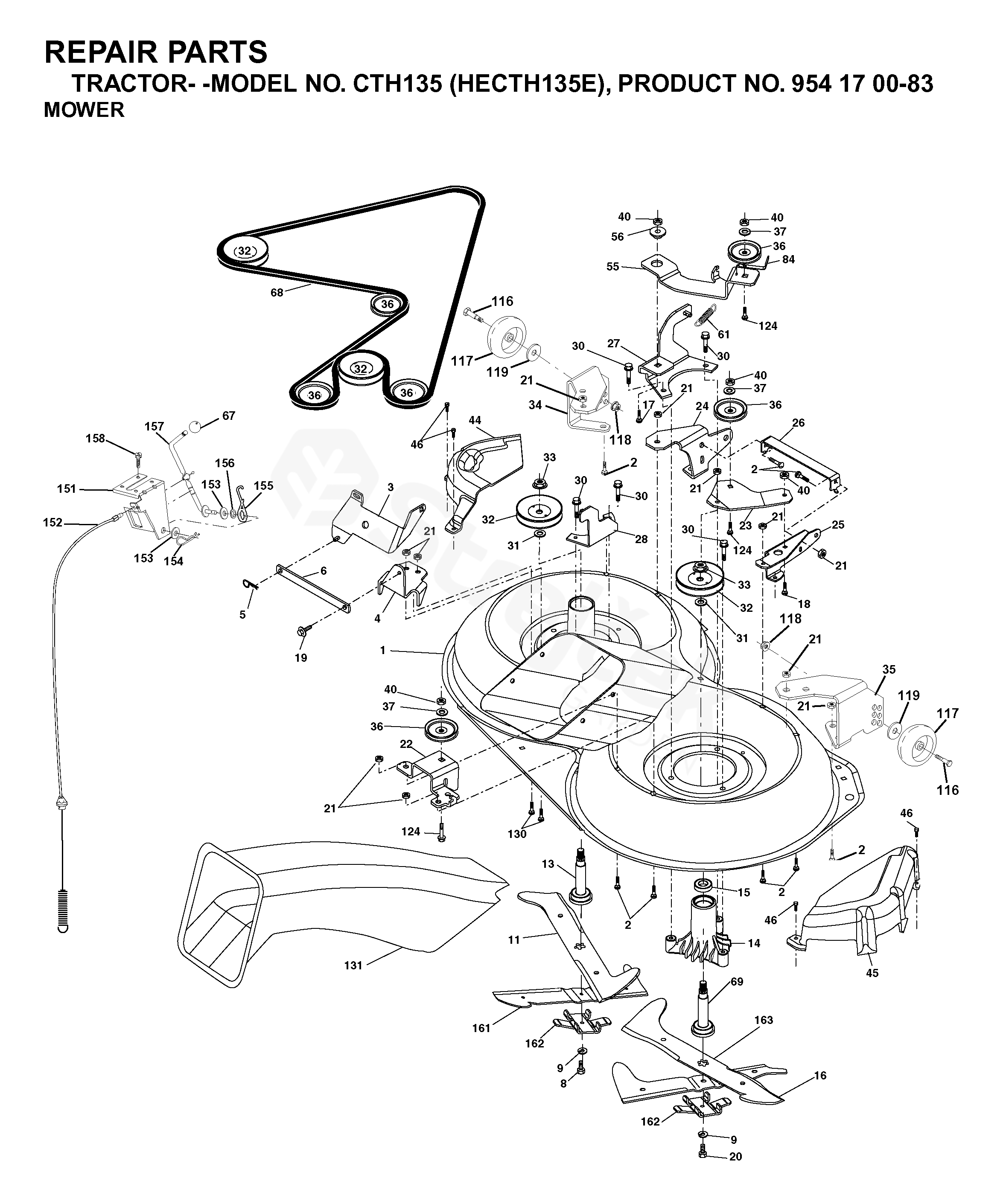 Spare parts - Partlist - CTH135 CTH135, HECTH135E, 954170083, 2003-01 ...