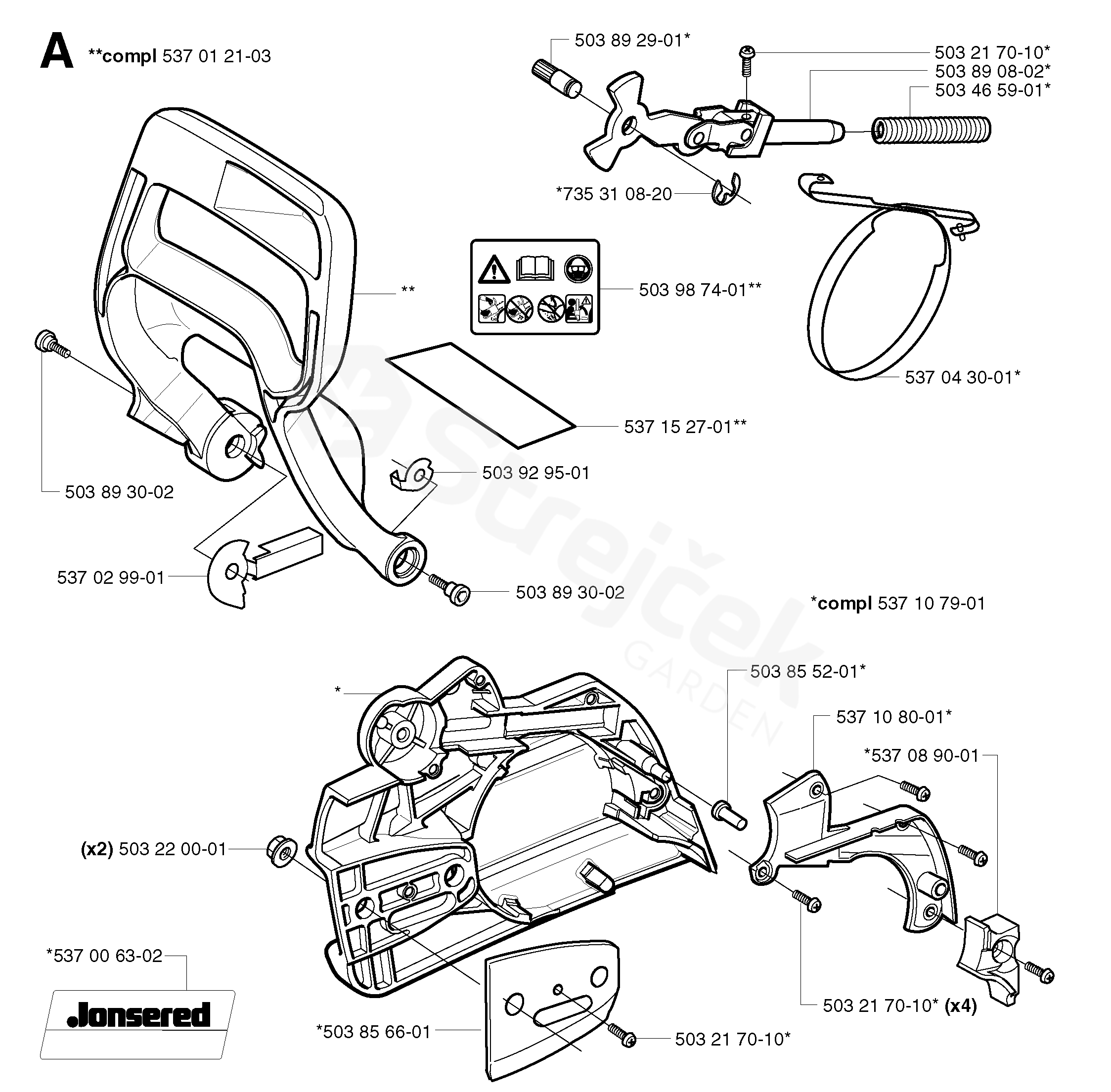 Spare parts - Partlist - CS2152 CS2152, EPA I, 2002-09 - CHAIN BRAKE ...