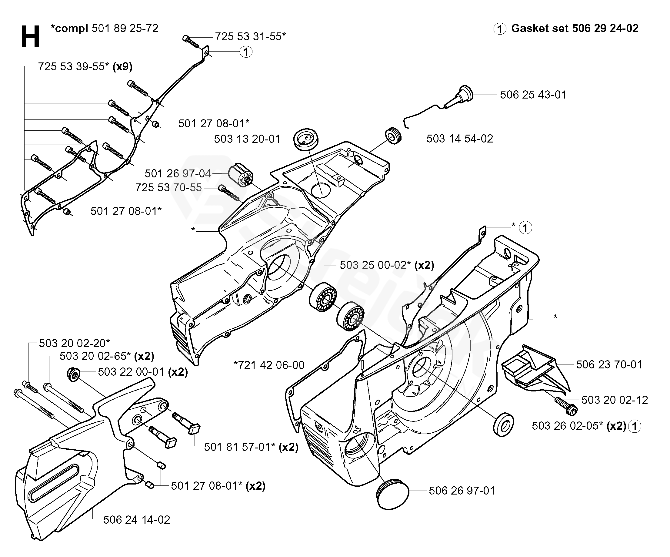 Spare parts - Partlist - 3120K 3120K, 2003-10 - CRANKCASE | sGarden.cz