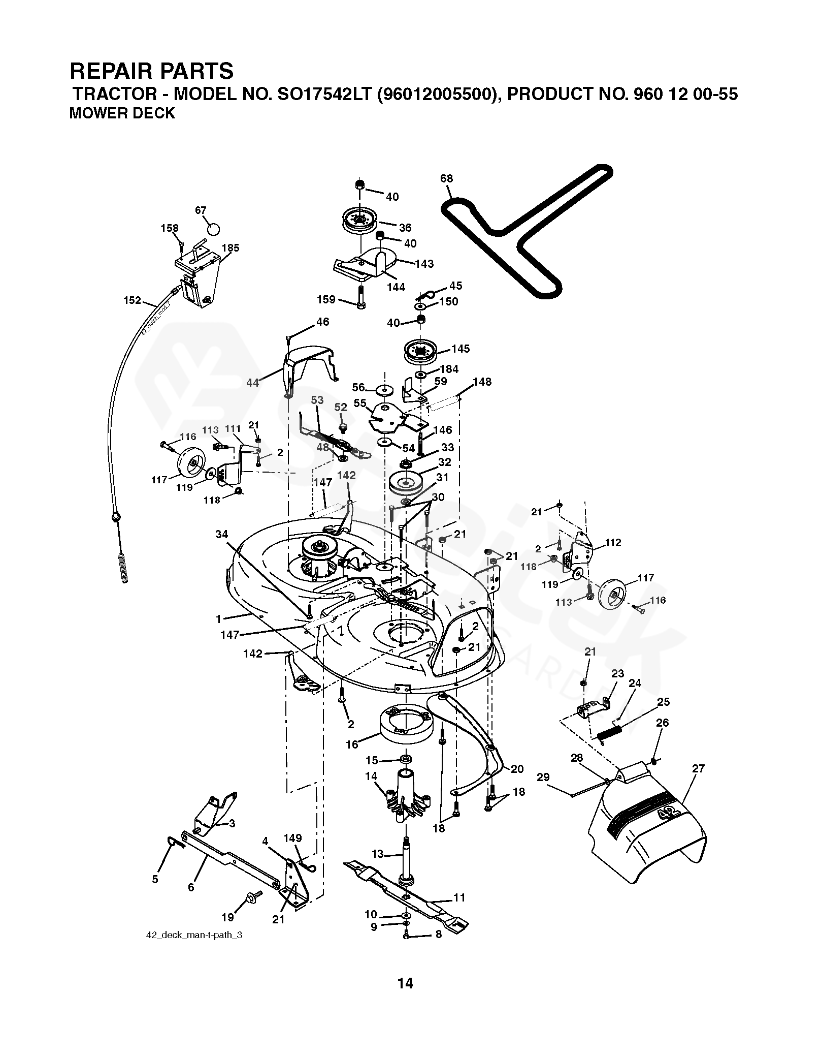 Spare parts Partlist SO17542LT SO17542LT, 96012005500, 200601