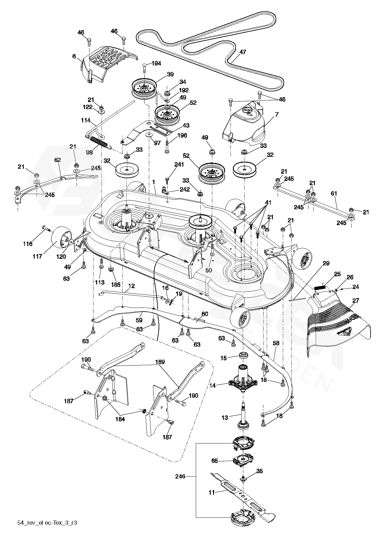 Spare Parts - Partlist - Yt54 Ls Yt54ls, 96043017001, 2013-11 - Mower 