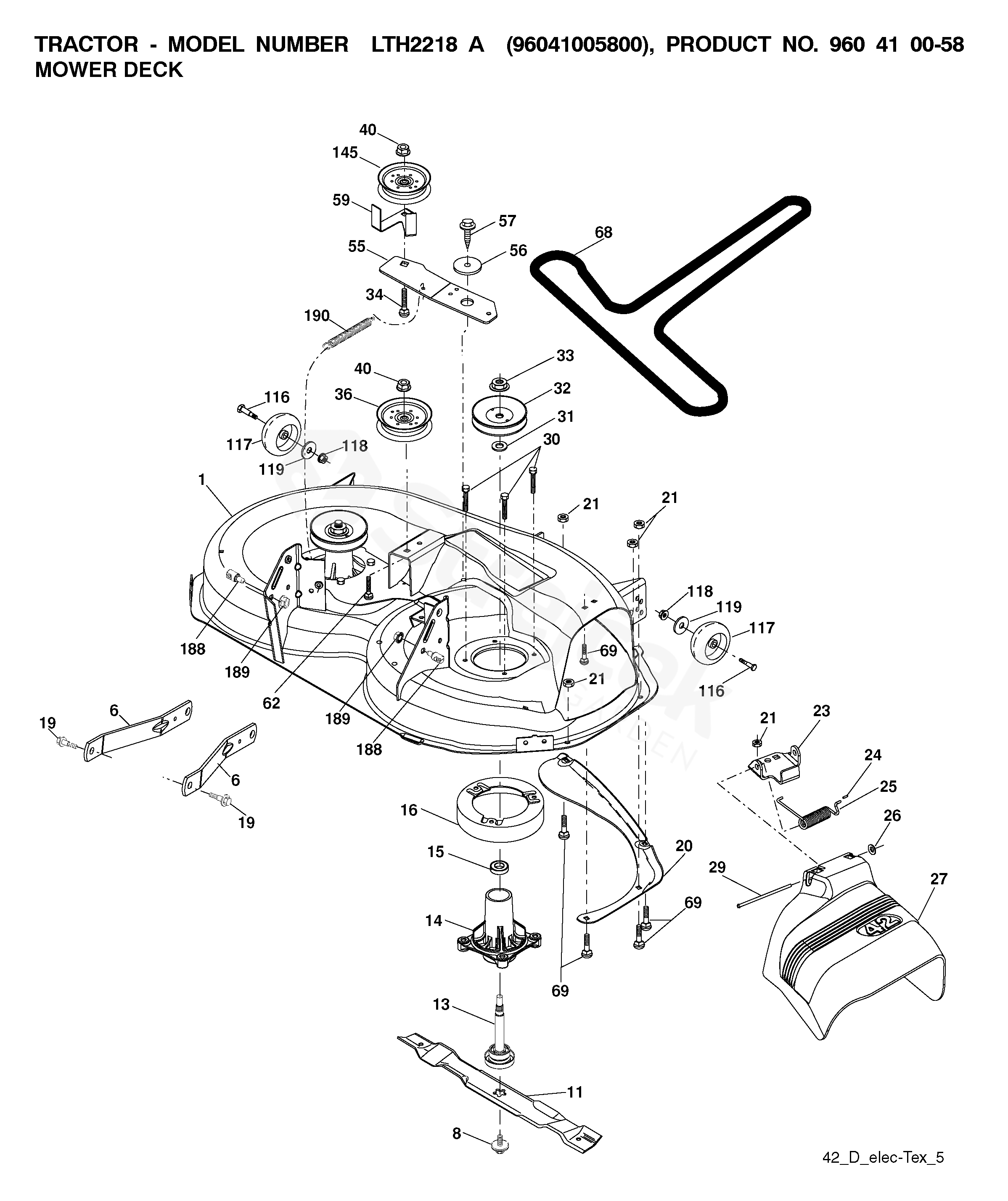 Spare parts - Partlist - LT 2218 A LT 2218 A, 96041005800, 960410058 ...