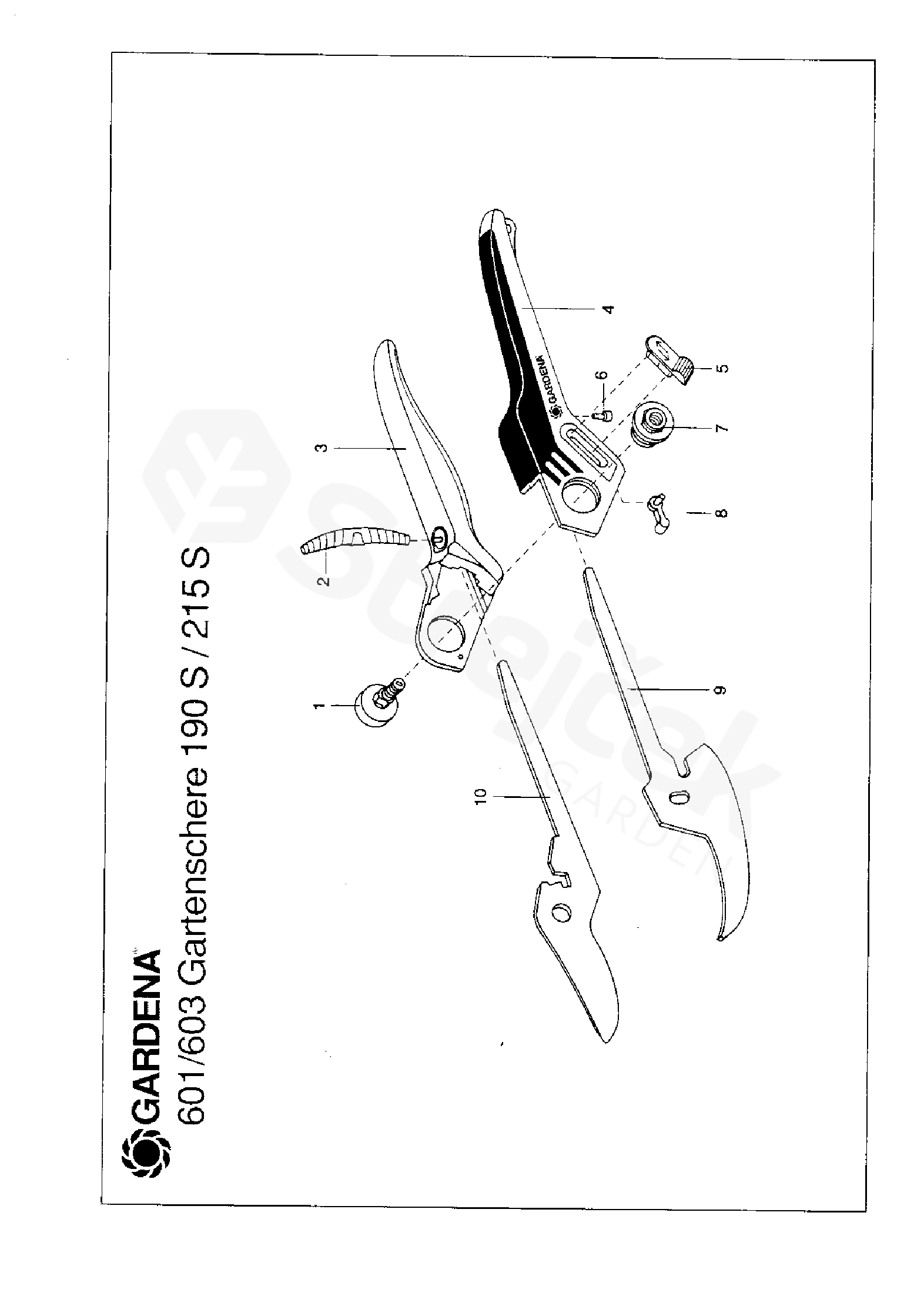 Spare parts Partlist SECATEURS 215 S SECATEURS 215 S, 603, until