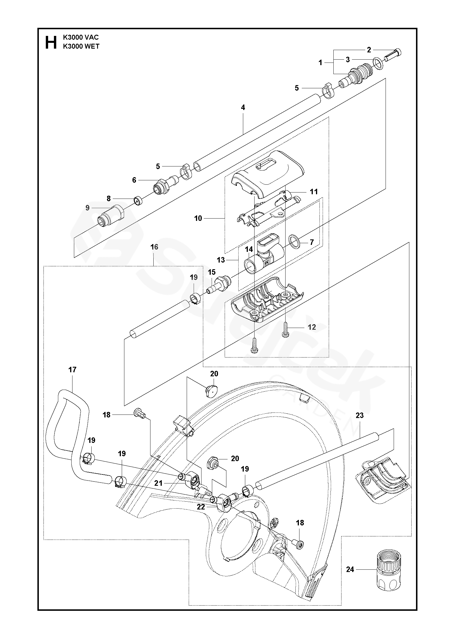 Spare parts - Partlist - K3000 WET K3000 WET, 2012-01 - HOSE