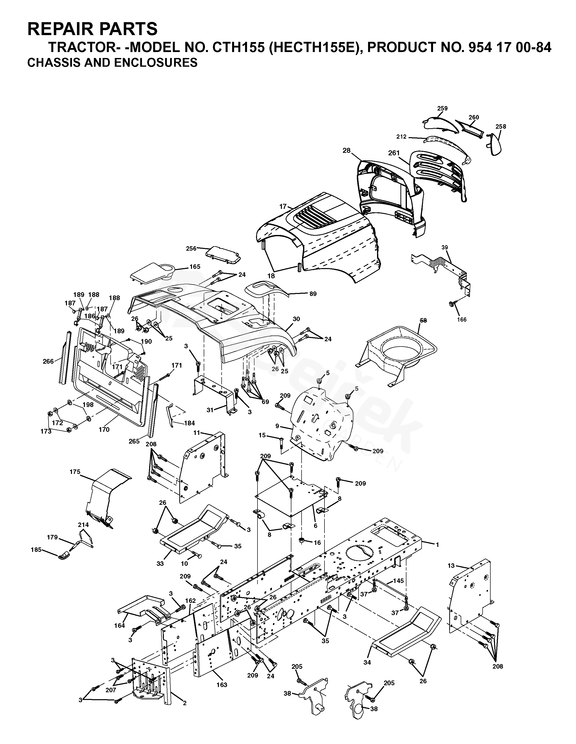 Spare parts - Partlist - CTH155 CTH155, HECTH155E, 954170084, 2003-01 ...