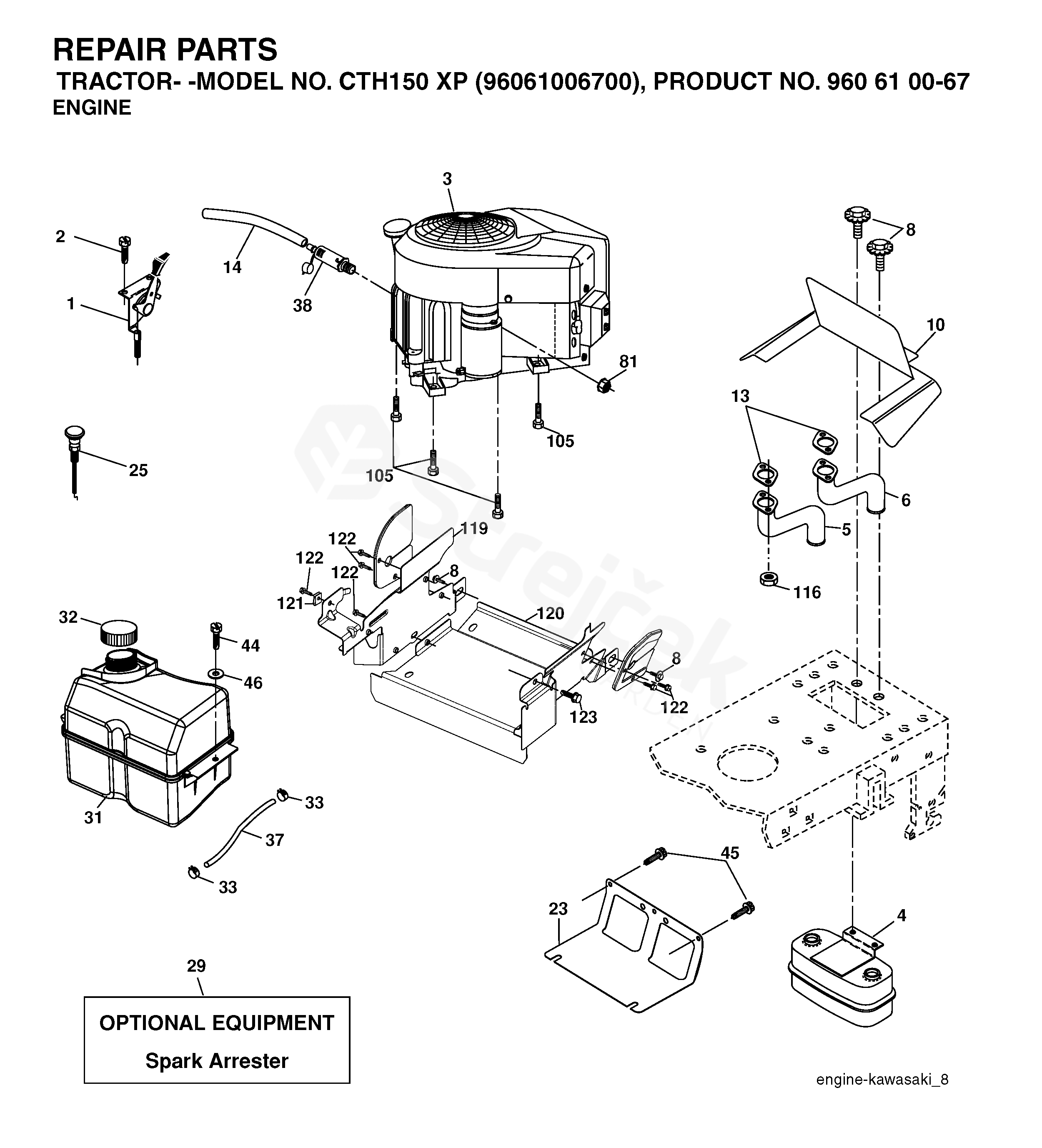 Spare parts - Partlist - CTH150 XP CTH150 XP, 96061006700, 960610067 ...