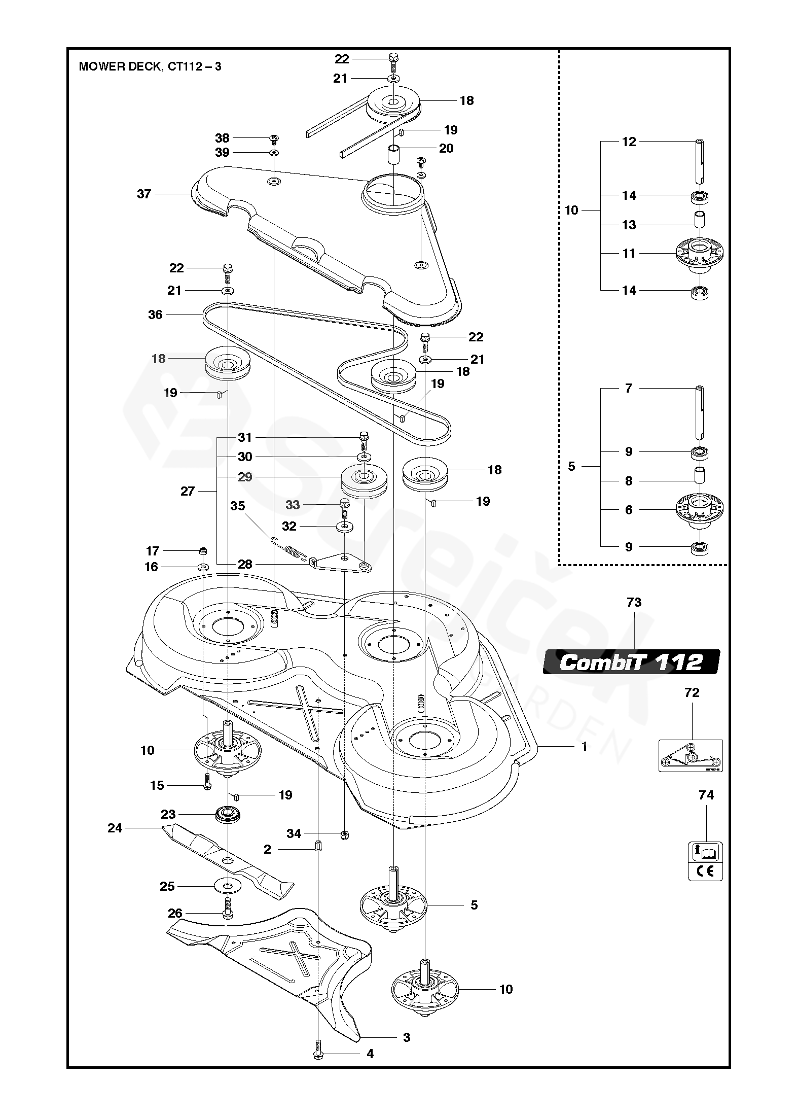 Husqvarna r422 best sale