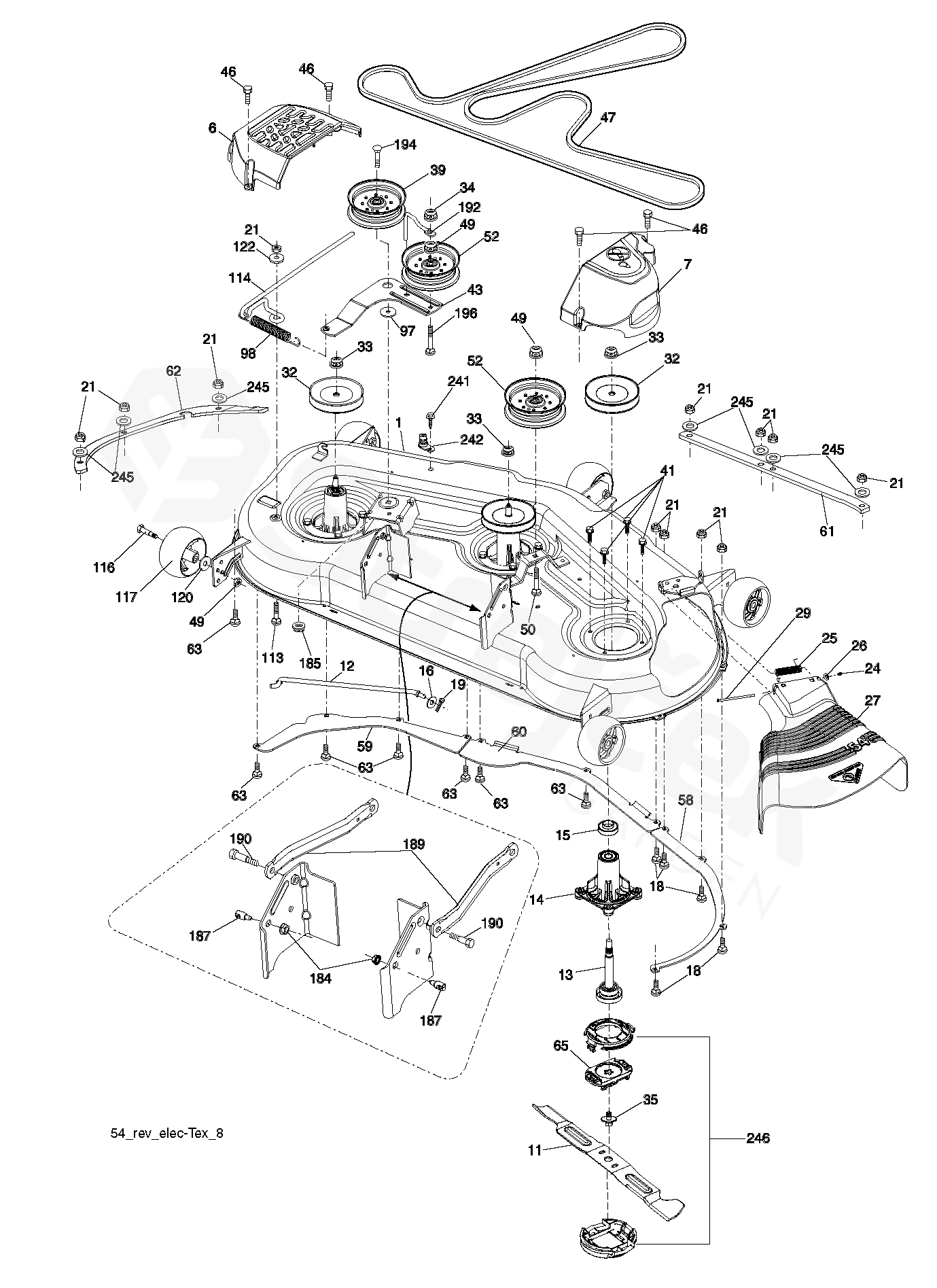 Spare parts - Partlist - GT54CS GT54CS, 502140, 2015-12 - MOWER DECK ...