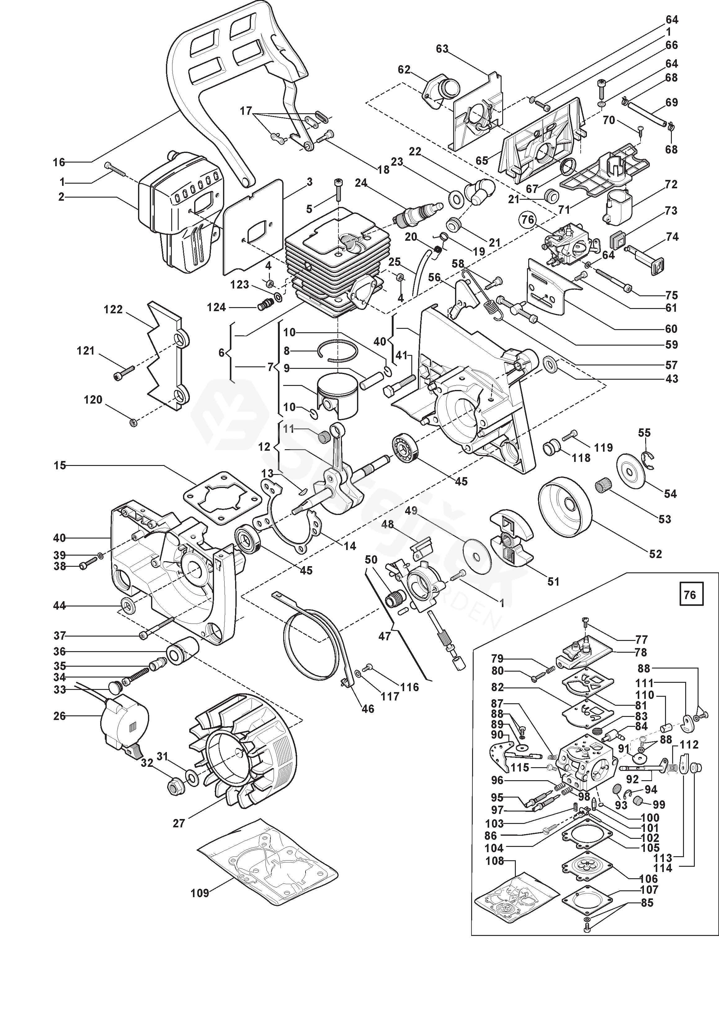 Spare parts - Partlist - FA-GA 500P 16 FA-GA 500P 16 (2003) - Engine ...