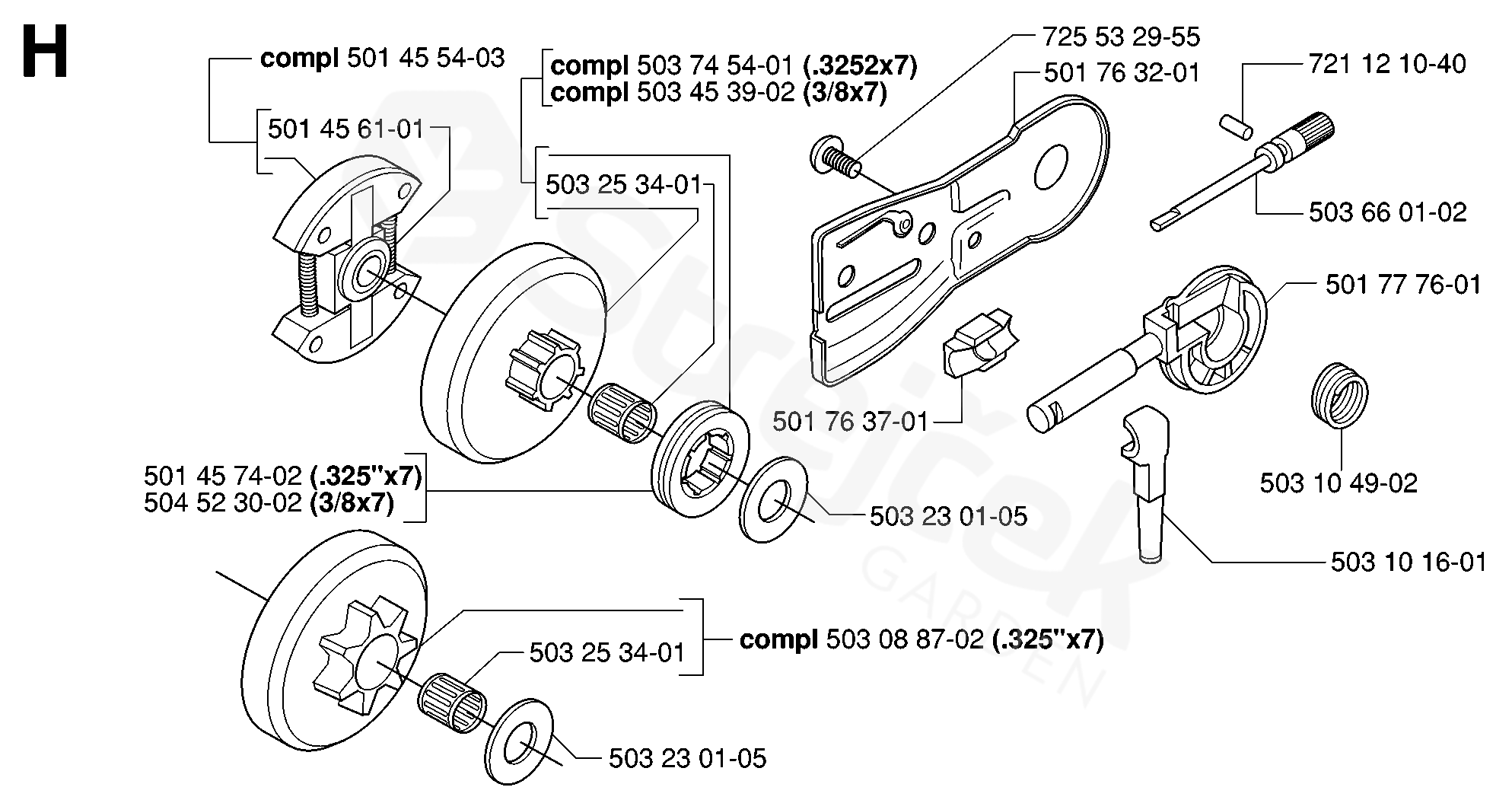 Spare parts - Partlist - 55 RANCHER 55 RANCHER EPA, 2006-02 - CLUTCH