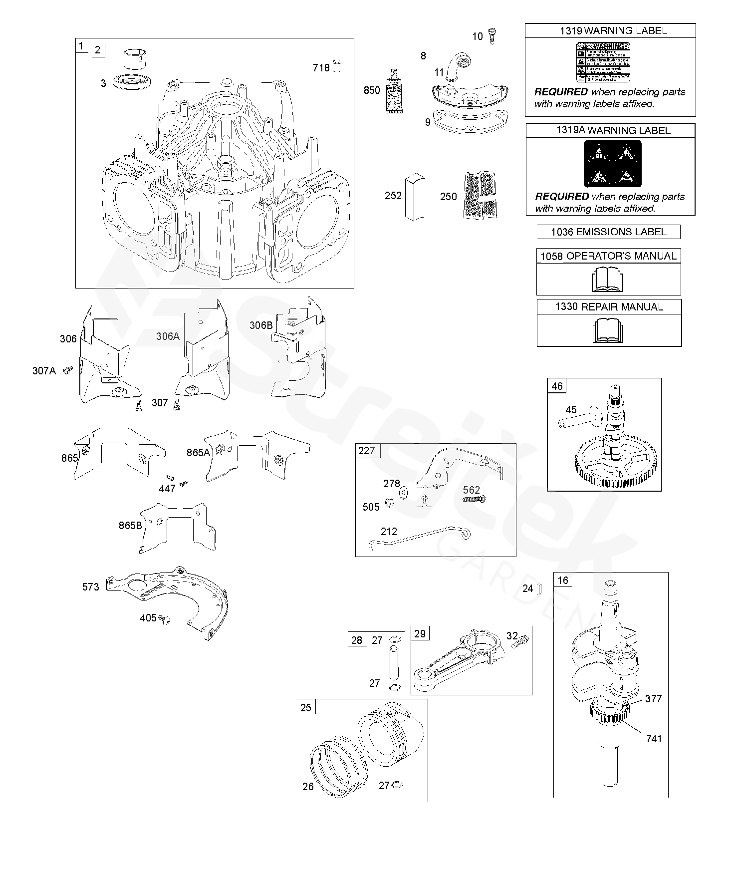 Spare parts - Partlist - B&S Engine (For US, AU, NZ) 445677-2188-G5 B&S ...