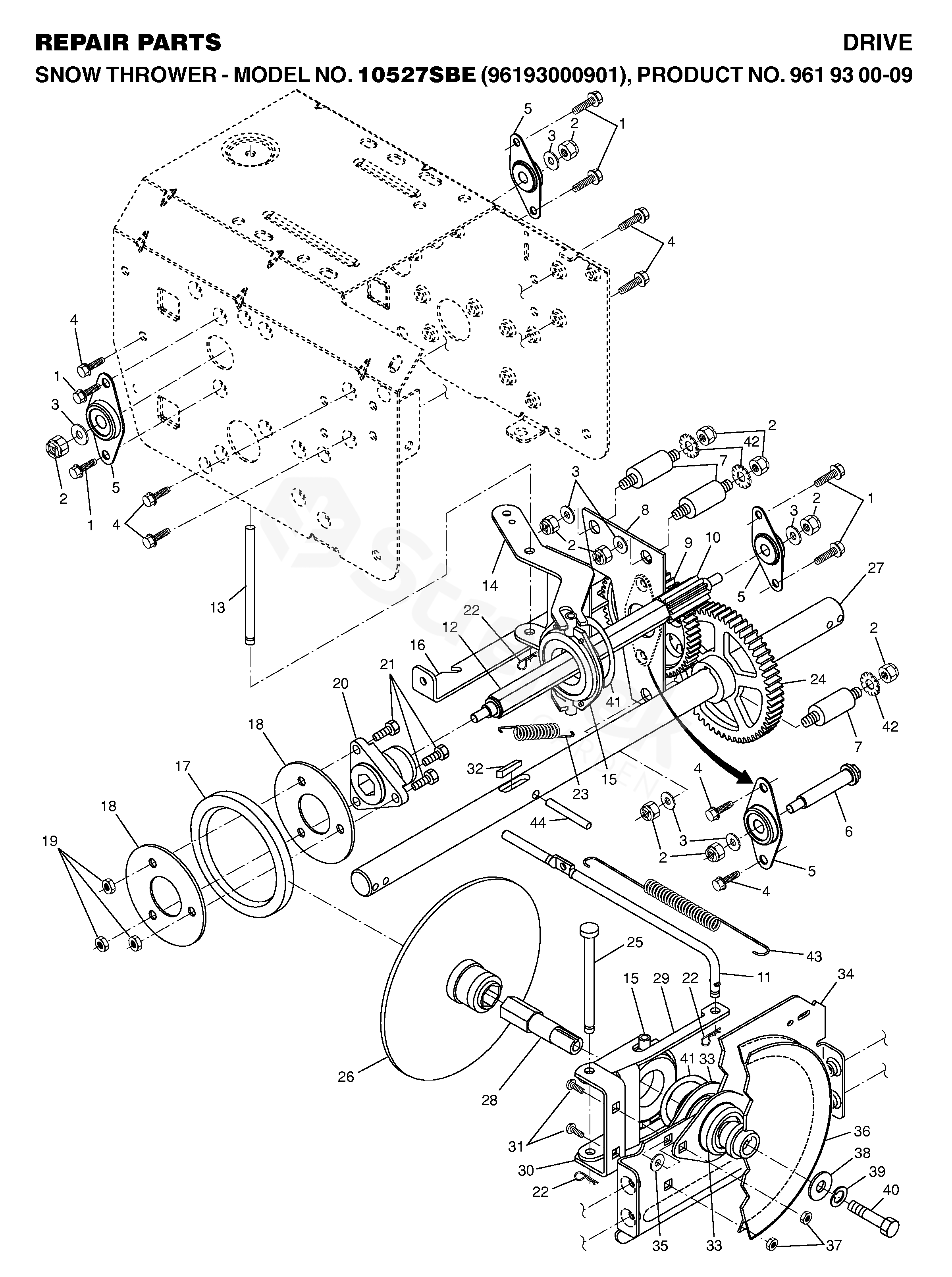 Spare parts - Partlist - 10527 SBE 10527 SBE, 96193000901, 961930009 ...