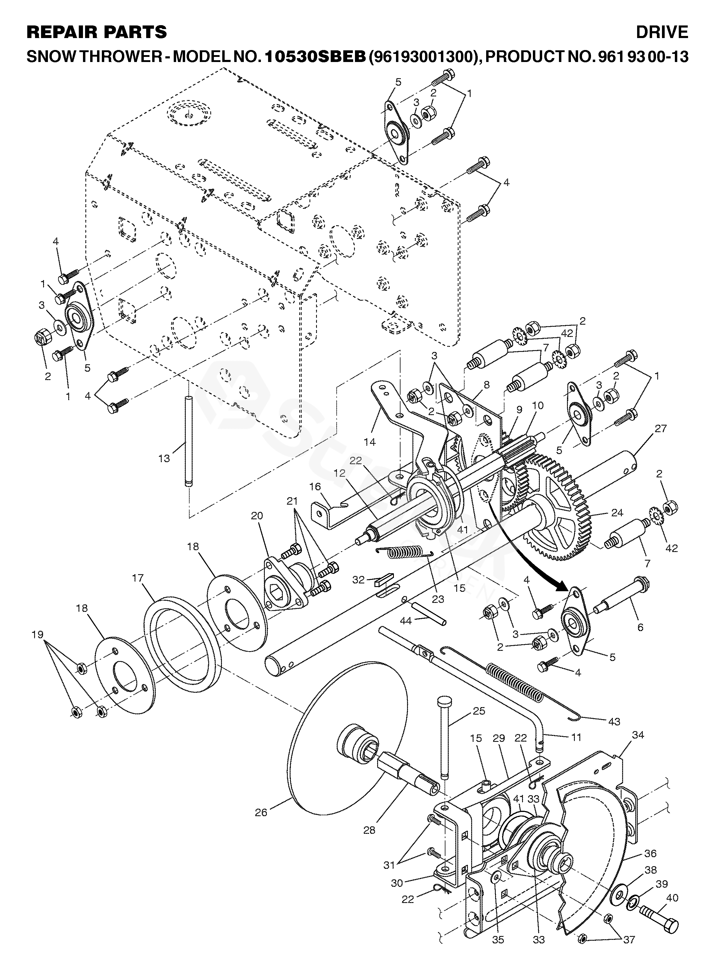 Spare parts - Partlist - 10530 SBEB 10530 SBEB, 96193001300, 961930013 ...