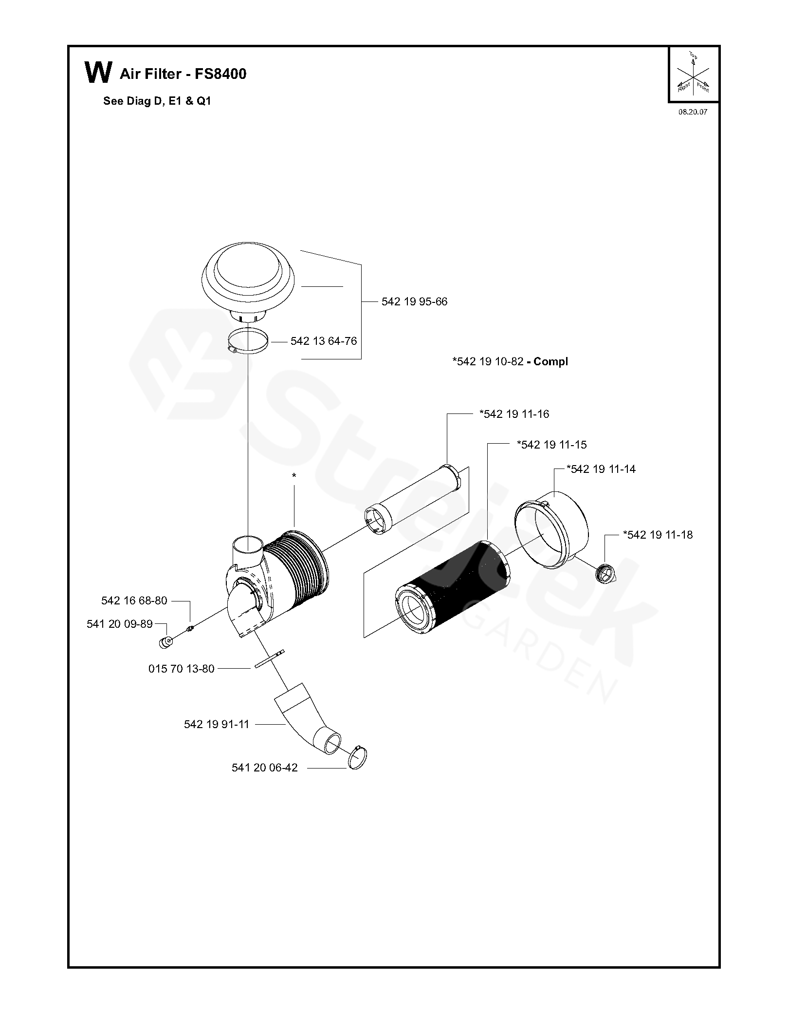 Spare parts - Partlist - FS8400 FS8400, 2007-36 - AIR FILTER | sGarden.cz