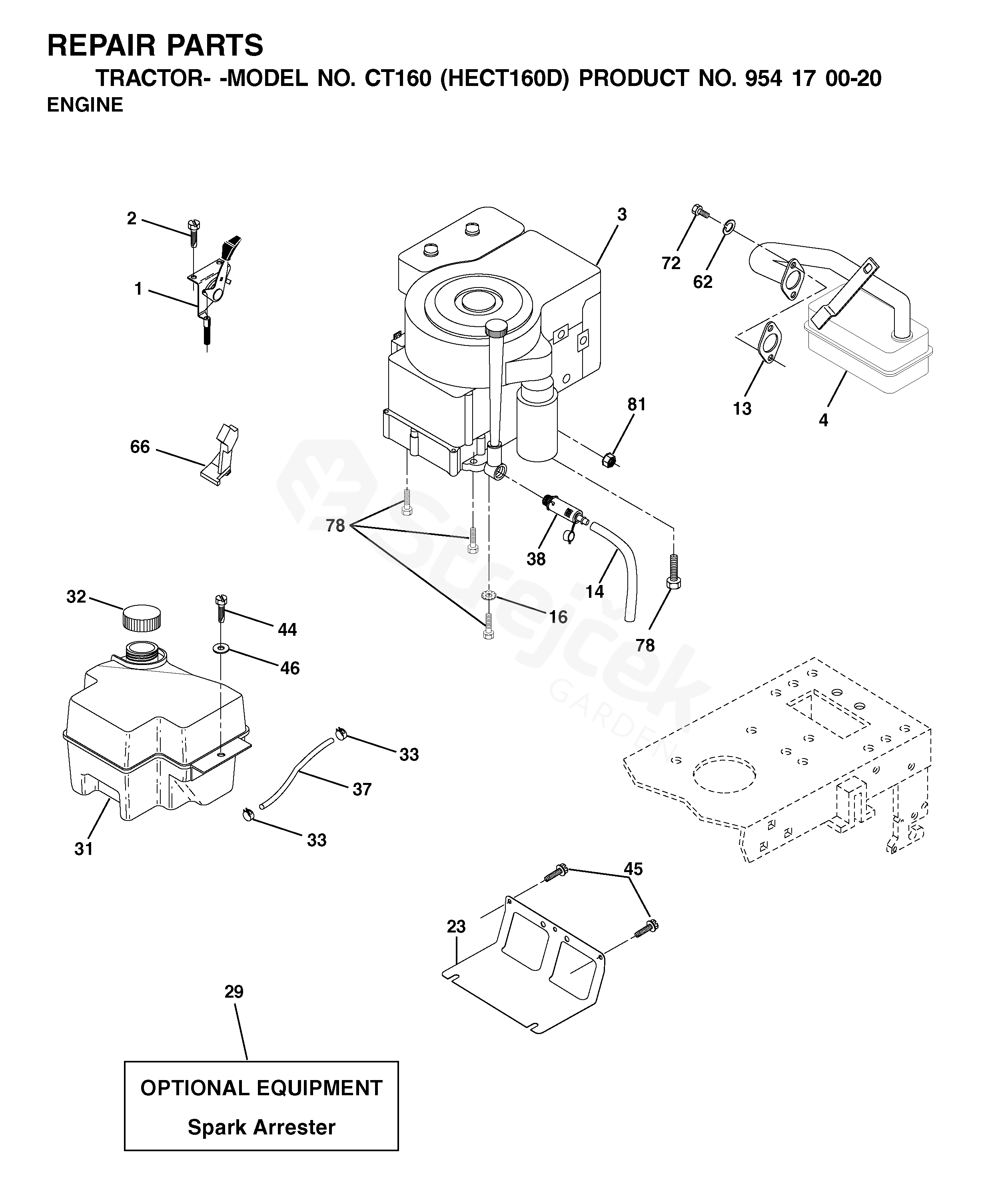 Spare Parts - Partlist - Ct160 Ct160, Hect160d, 954170020, 2001-01 