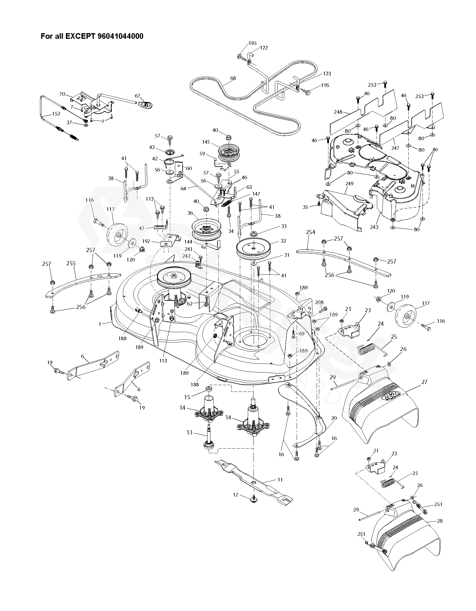 Spare parts - Partlist - TS 142 TS 142 - MOWER DECK / CUTTING DECK ...