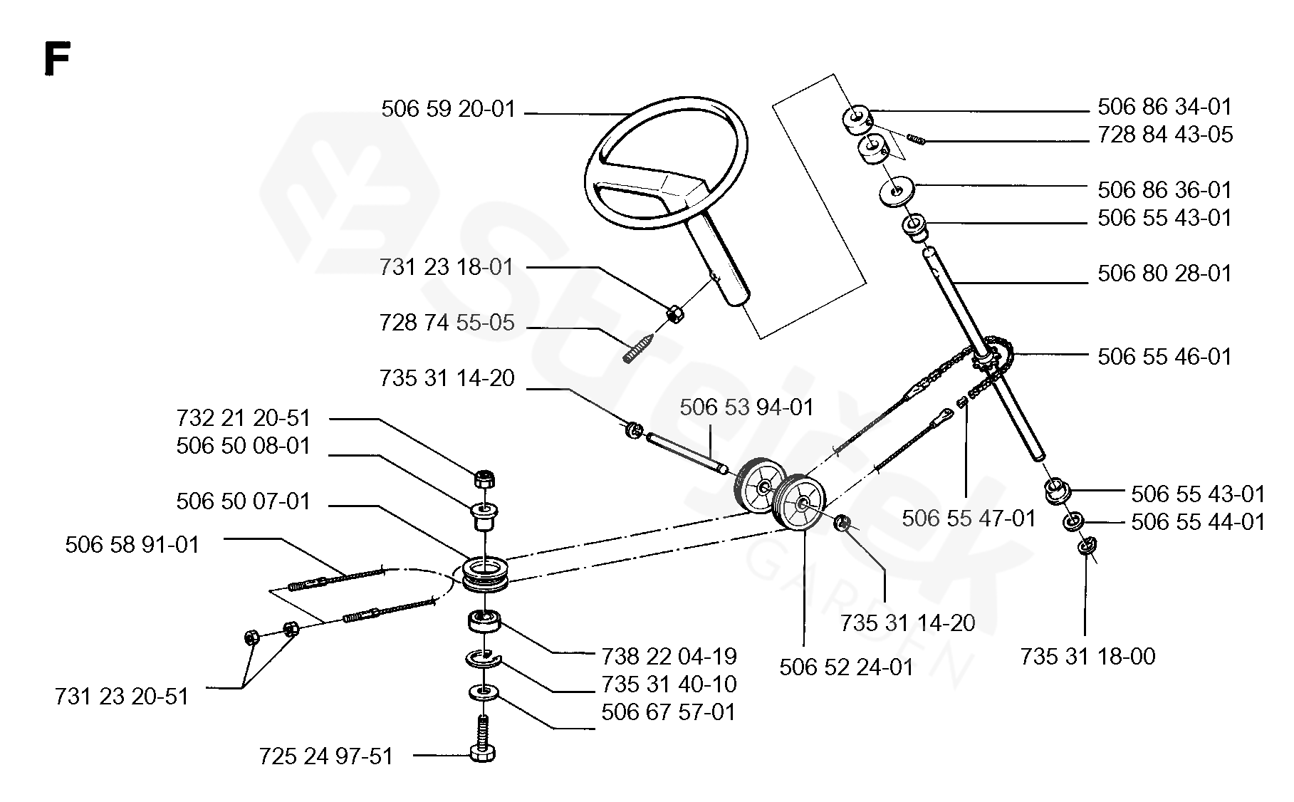 Spare parts - Partlist - RIDER 850 RIDER 850, 1996-01 - STEERING ...