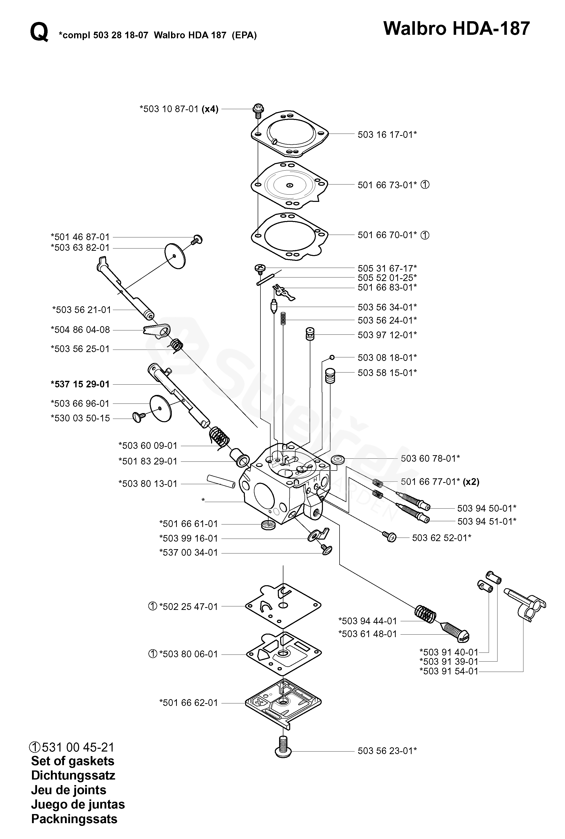 Spare parts - Partlist - 250 R 250 R EPA, 2001-05 - CARBURETOR DETAILS ...