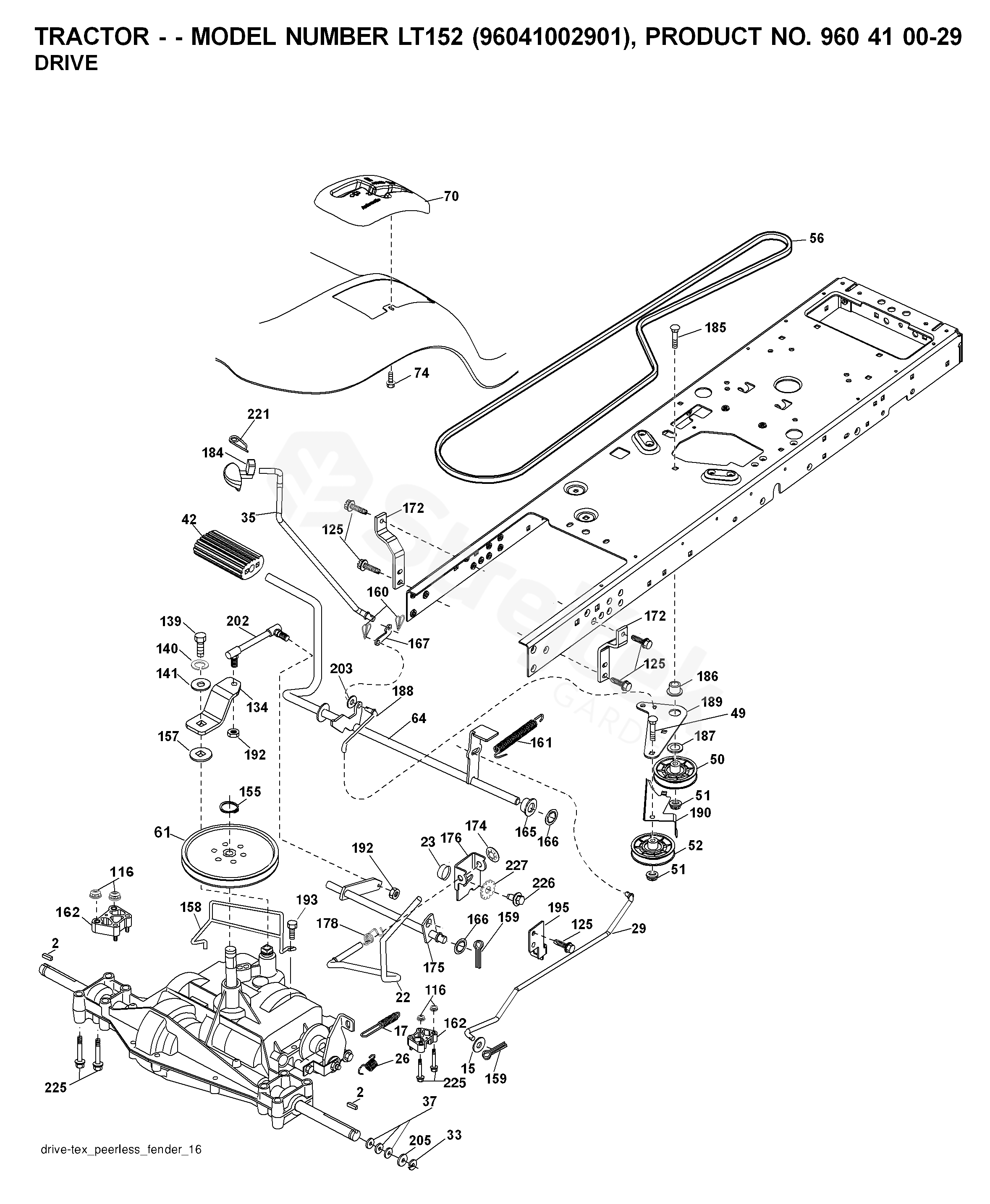 Spare parts - Partlist - LT152 LT152, 96041002901, 2007-04 - DRIVE ...