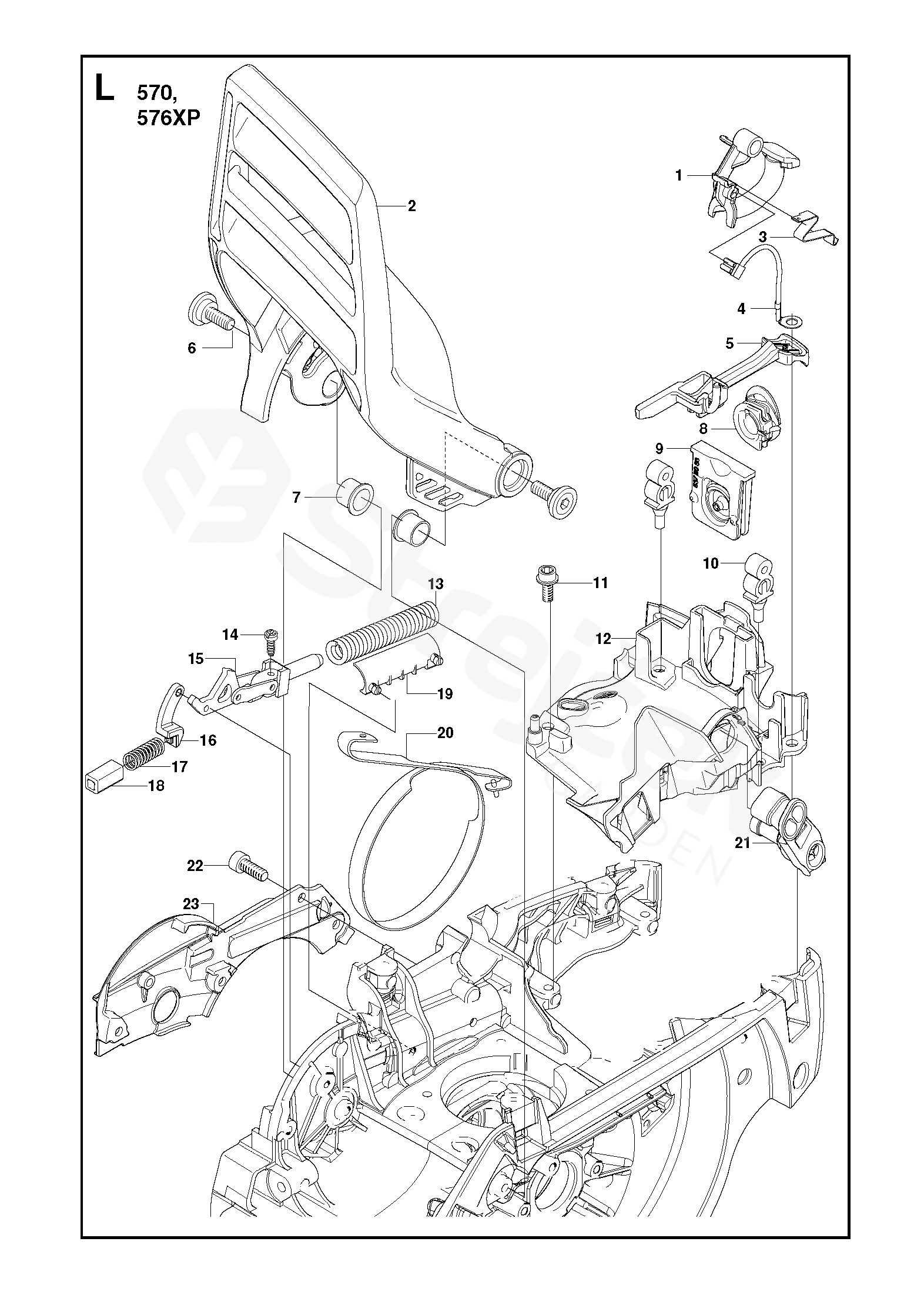 Spare parts - Partlist - 576 XP 576 XP, 2009-01 - CHAIN BRAKE | sGarden.cz