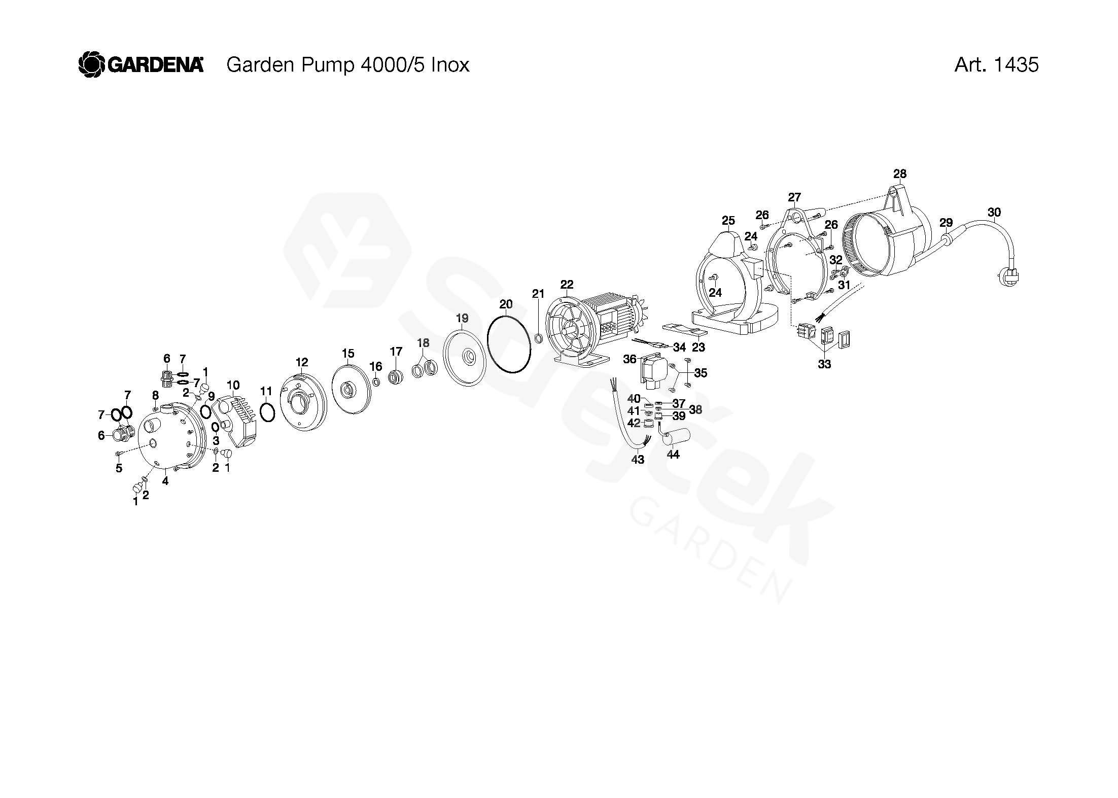 Spare parts Partlist GARDEN PUMP 4000/5 INOX GARDEN PUMP 4000/5