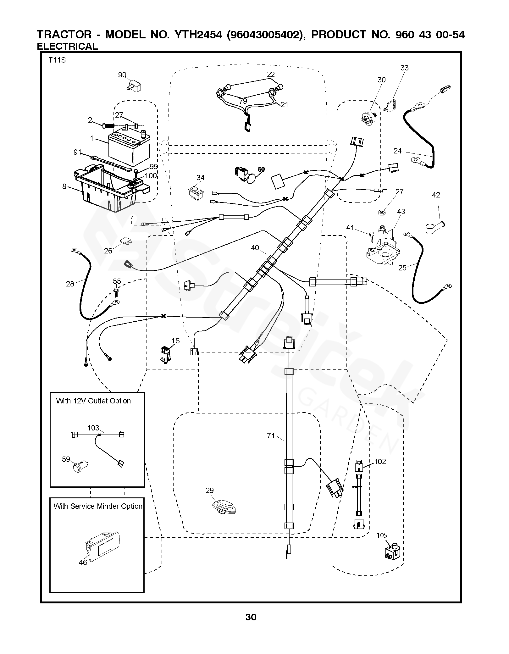 Spare parts - Partlist - YTH2454 YTH2454, 96043005402, 2008-12 ...