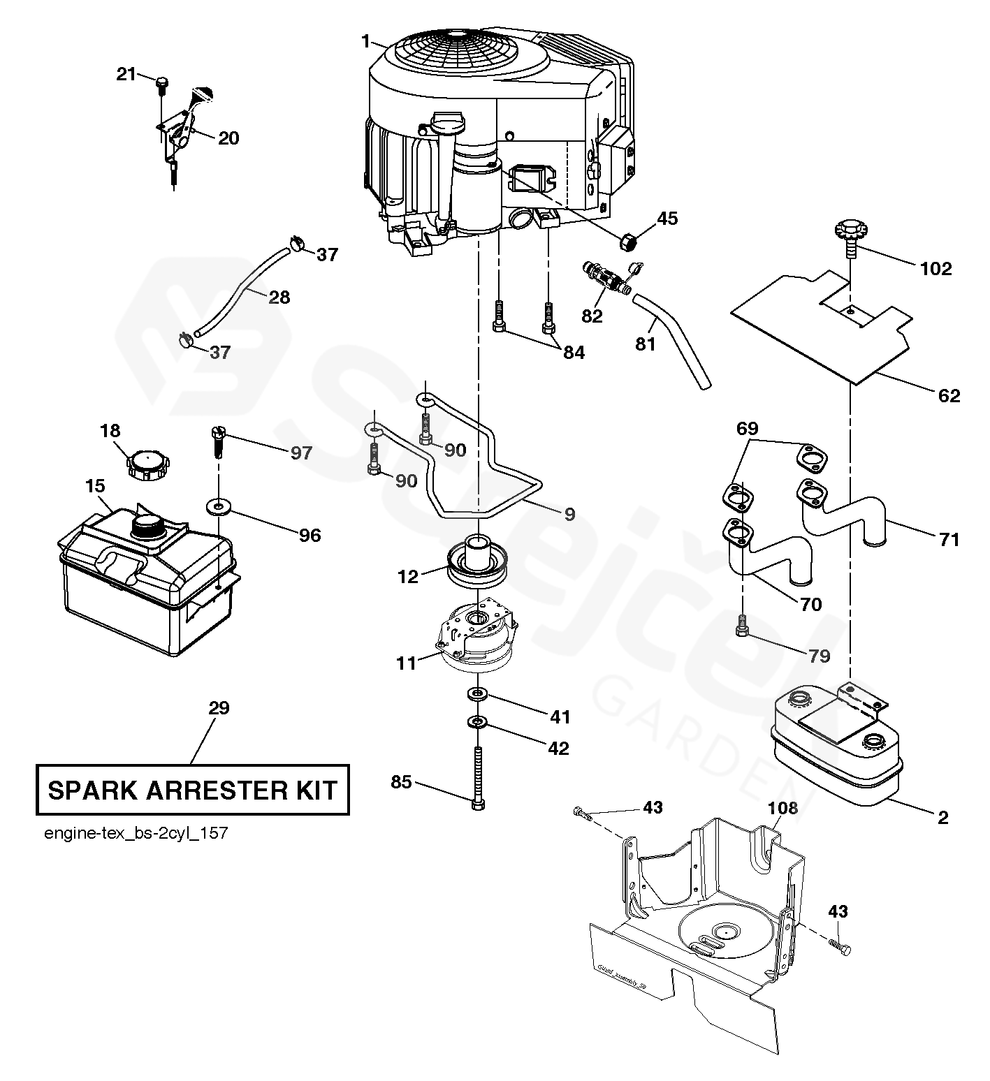 Spare parts - Partlist - TC 239T TC 239T, 96051014700, 2016-08 - ENGINE ...