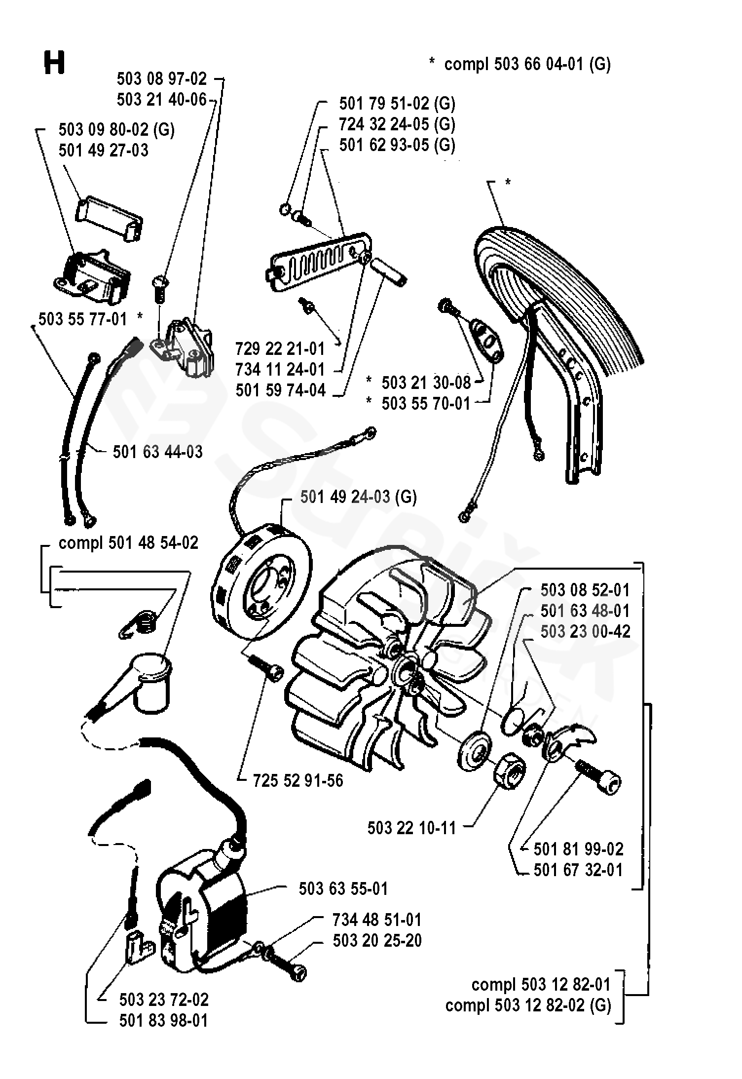 Spare parts - Partlist - 262 XP 262 XP, 1992-11 - ELECTRICAL | sGarden.cz