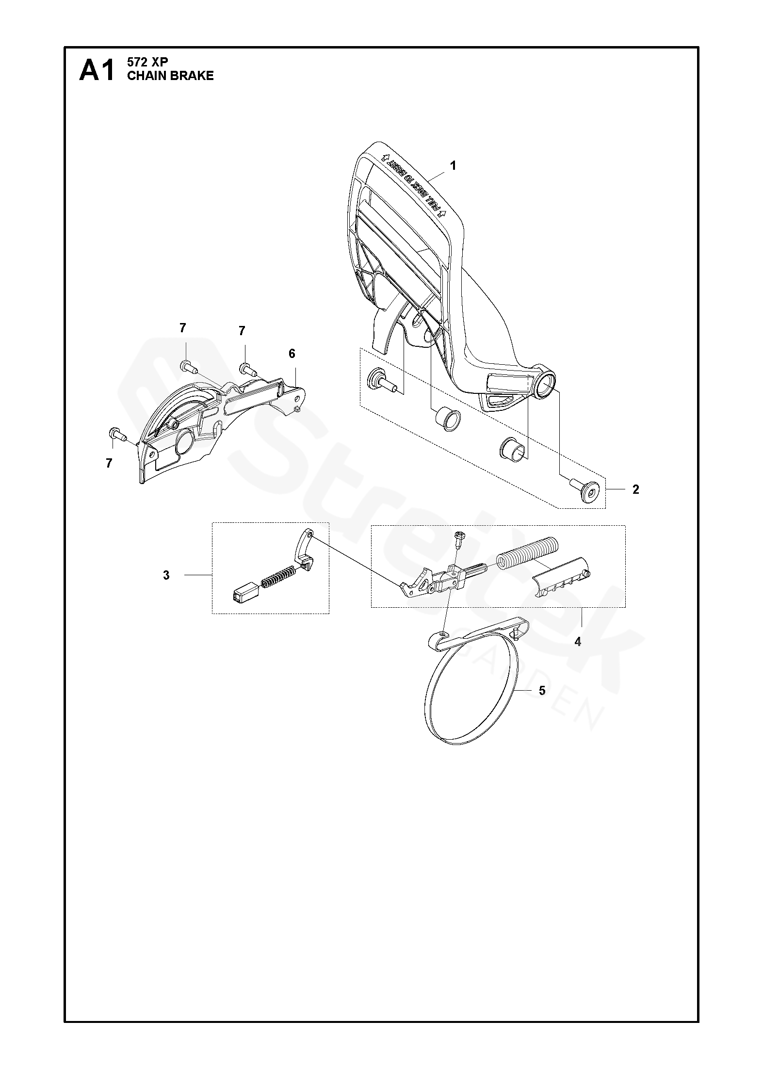 Spare parts - Partlist - 572 XP/XPG 572 XP/XPG - CHAIN BRAKE | sGarden.cz