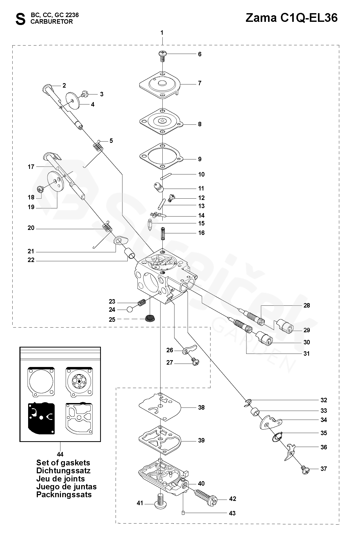 Spare parts - Partlist - BC2236 BC2236 from 2014-12 - - CARBURETOR ...