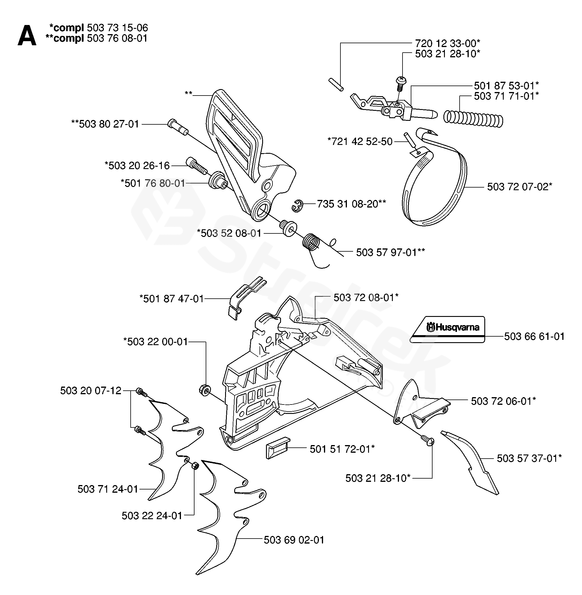 Spare parts - Partlist - 395 XP 395 XP EPA, 2007-01 - CHAIN BRAKE ...