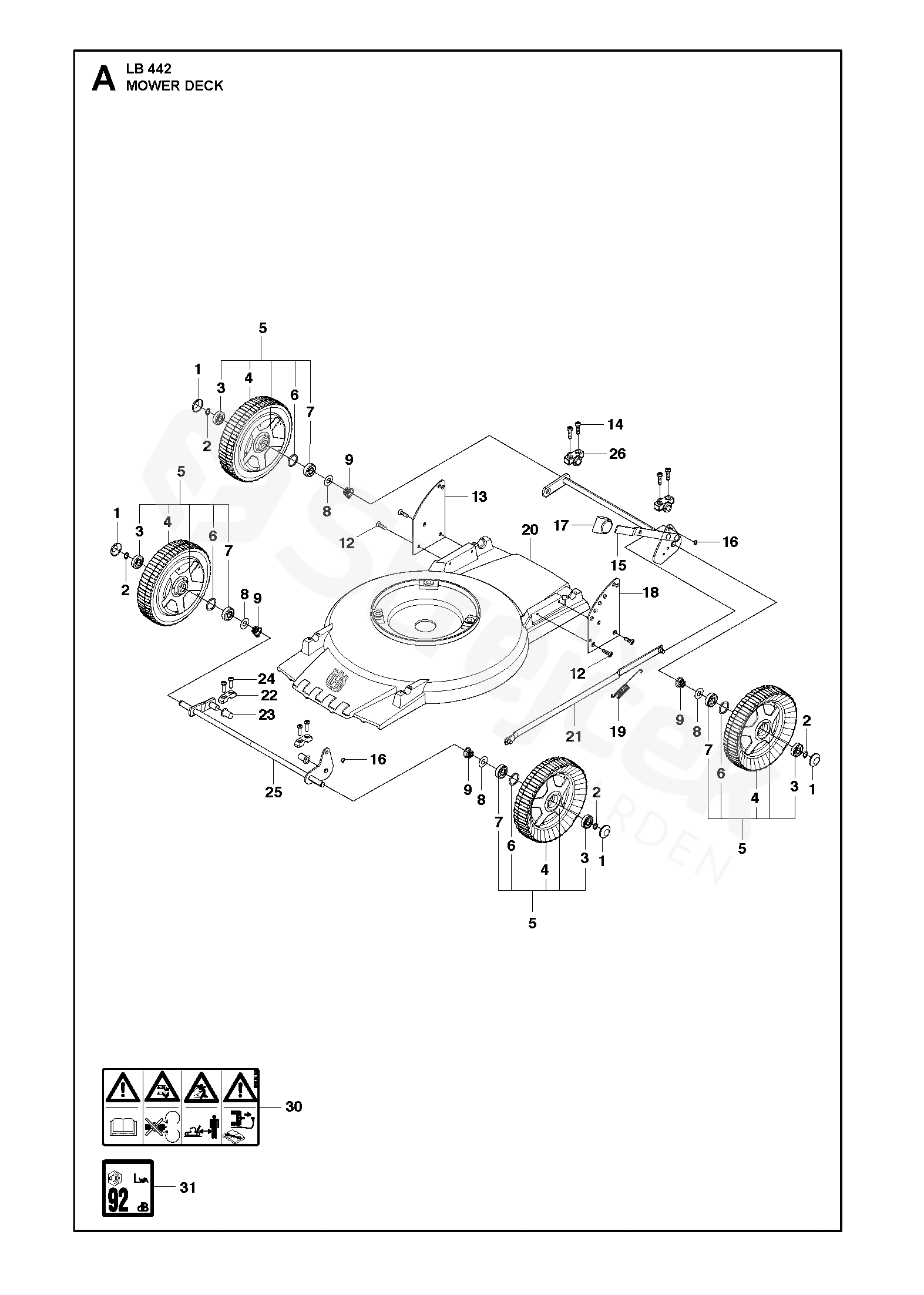 Spare parts Partlist Klippo LB 442 Klippo LB 442 MOWER DECK