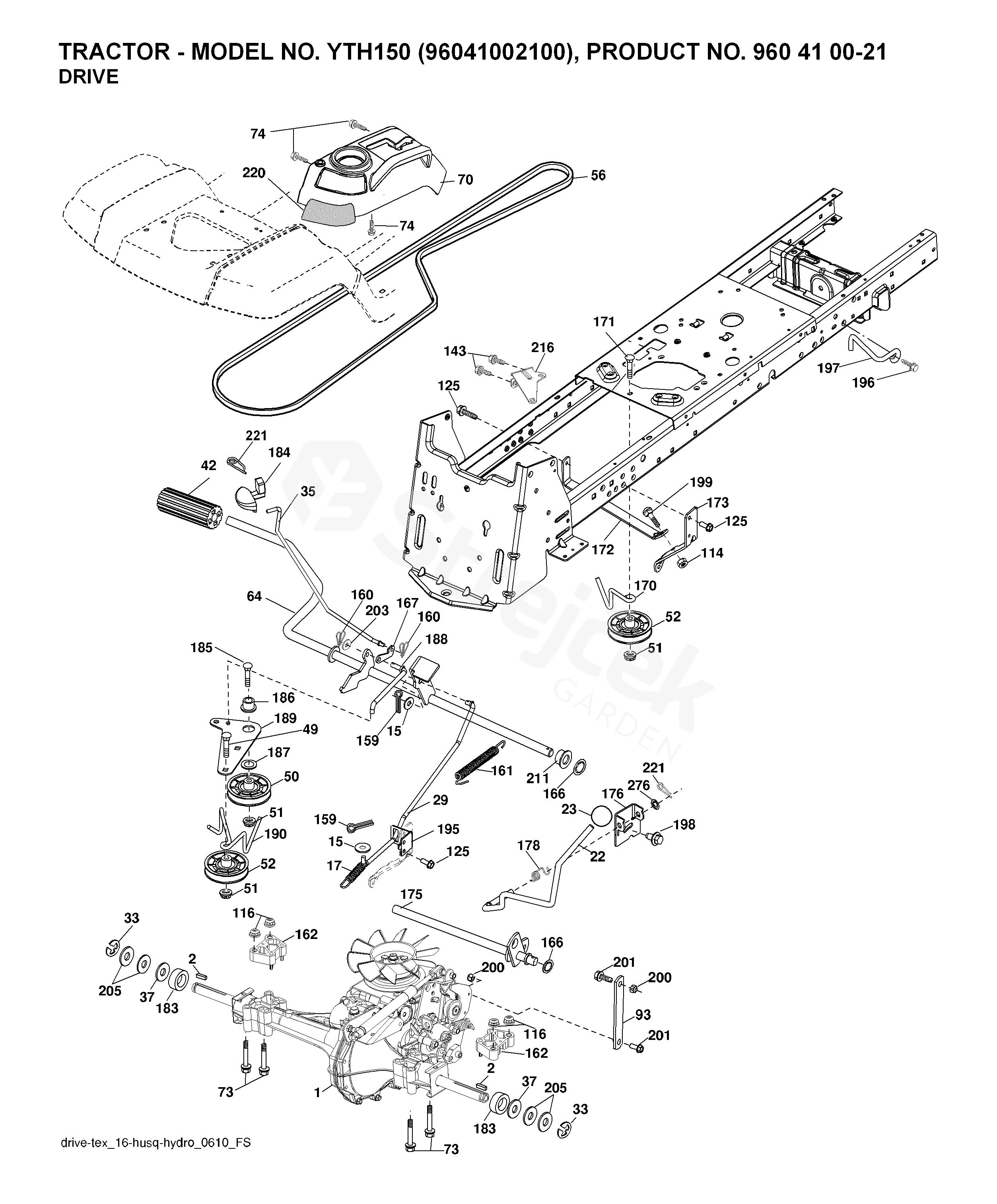 Spare parts - Partlist - YTH150 YTH150 TWIN, 96041002100, 2007-02 ...