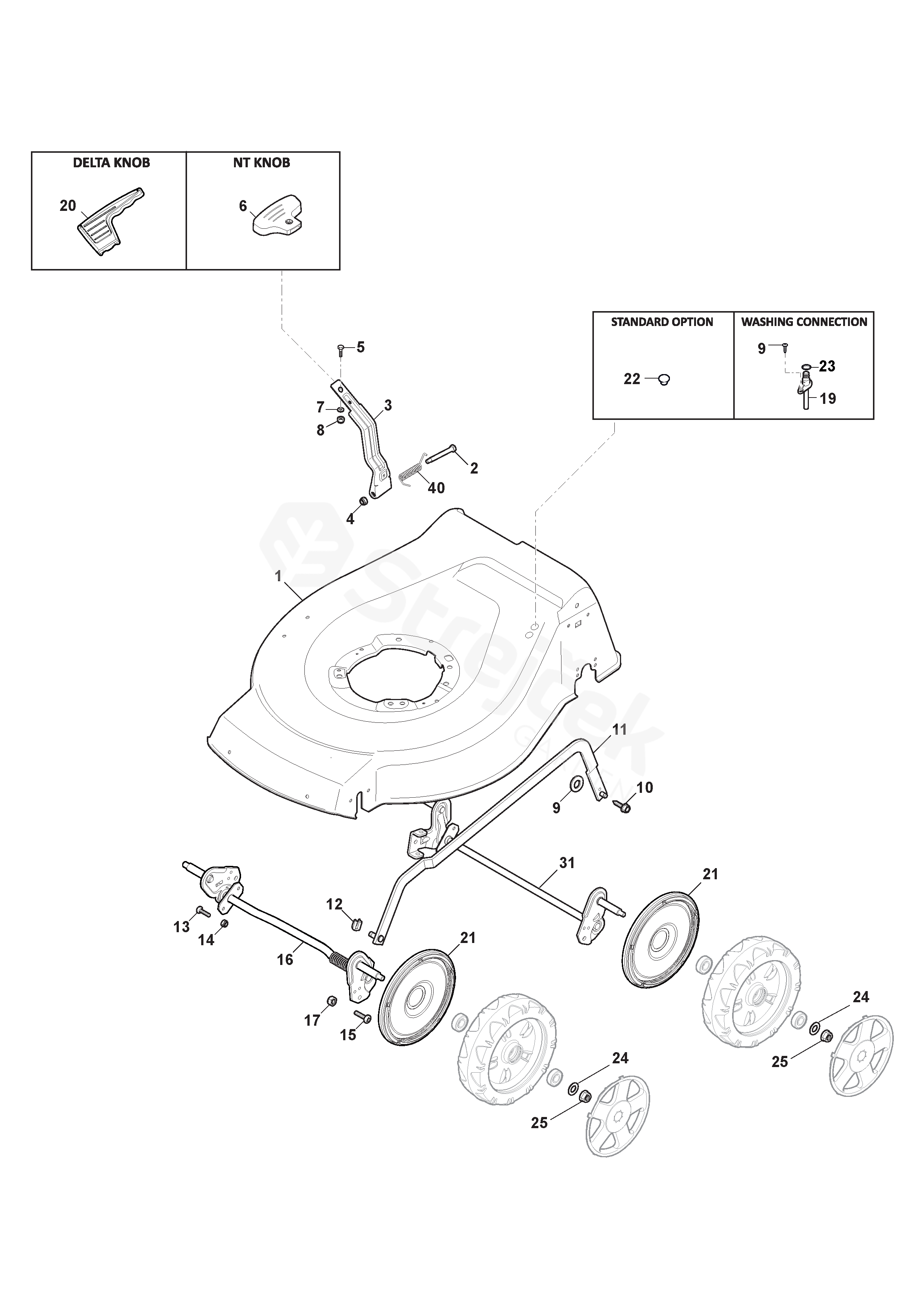 Spare Parts Partlist Xs H Xs H Deck And Height Adjusting Sgarden Cz