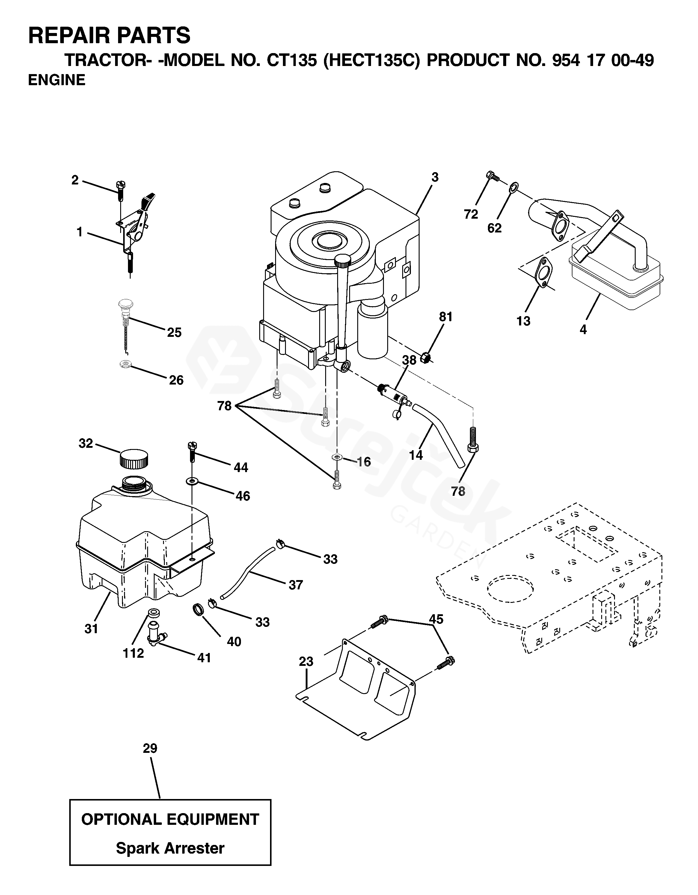 Spare parts - Partlist - CT135 CT135, HECT135C, 954170049, 2002-03 ...