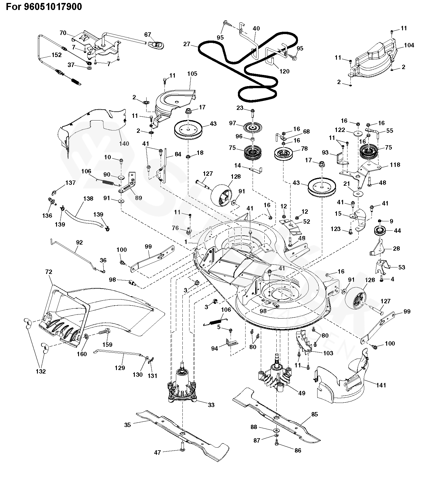 Spare parts - Partlist - TC 138 TC 138 - MOWER DECK